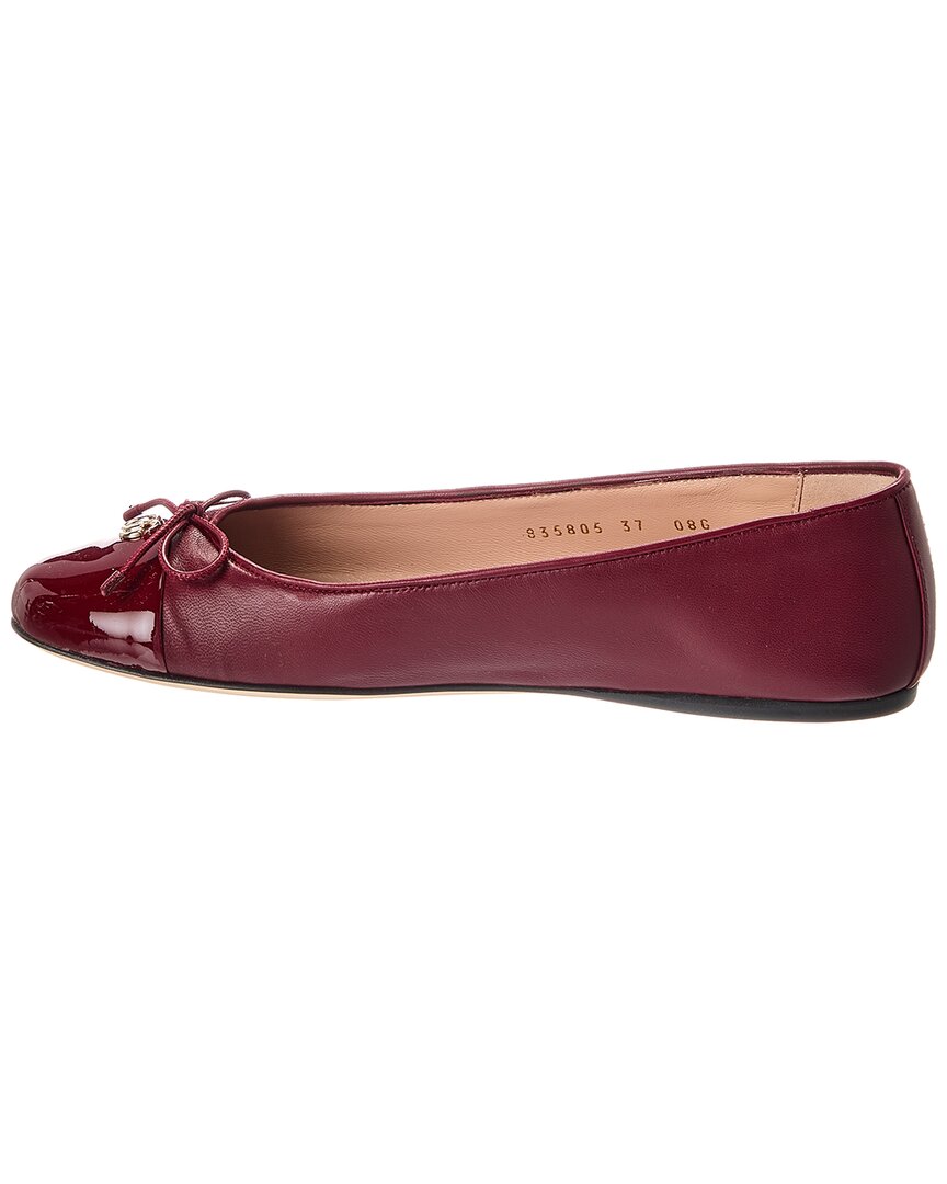 Gucci Double G Leather Ballet Flat