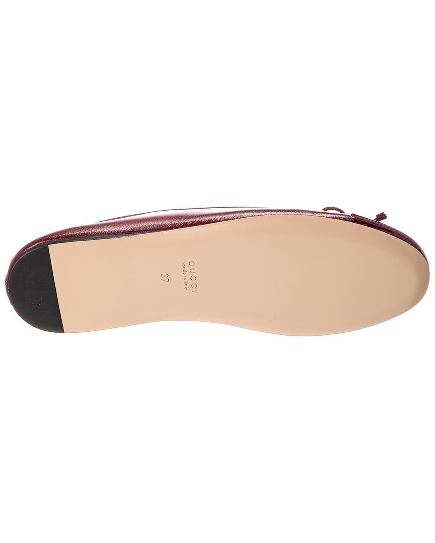 Gucci Double G Leather Ballet Flat