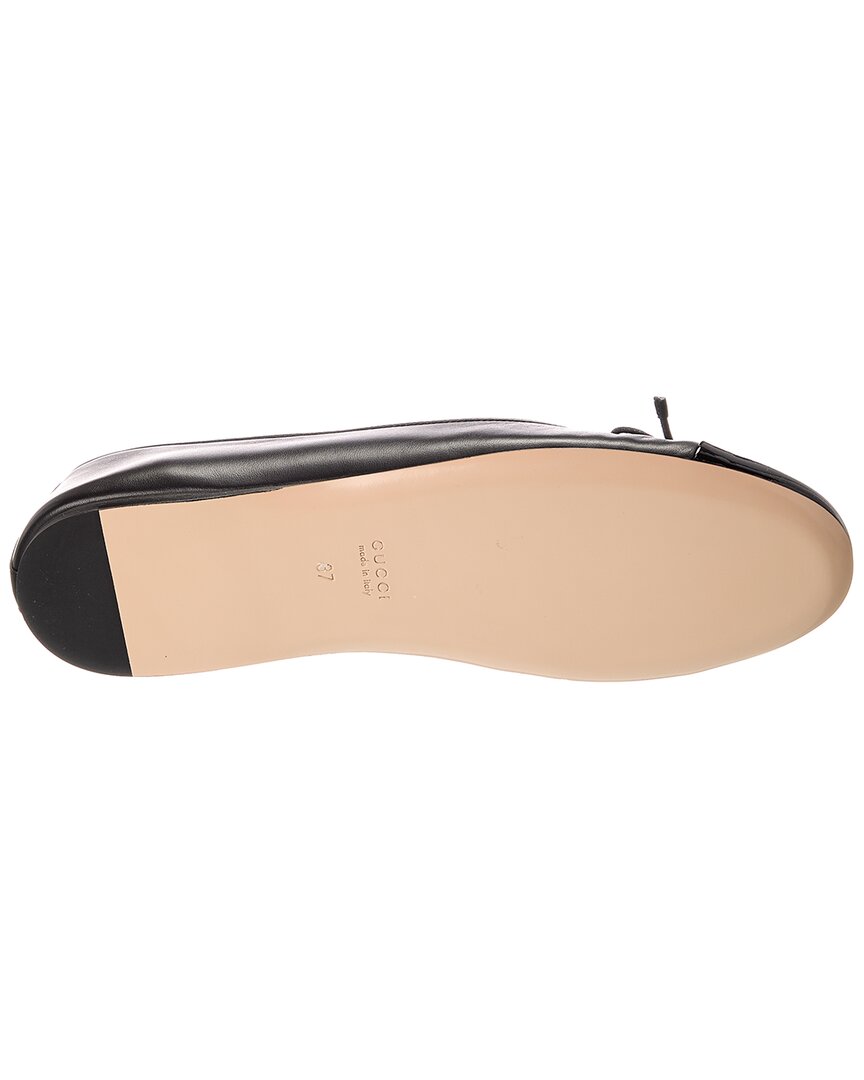 Gucci Double G Leather Ballet Flat