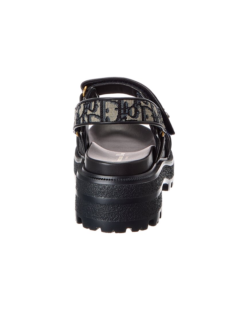 Dior Dioract Oblique Canvas & Leather Sandal