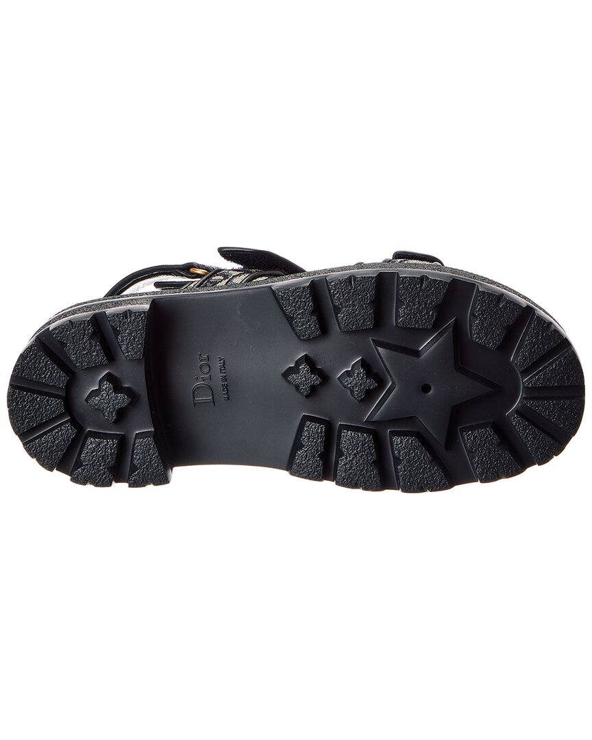 Dior Dioract Oblique Canvas & Leather Sandal