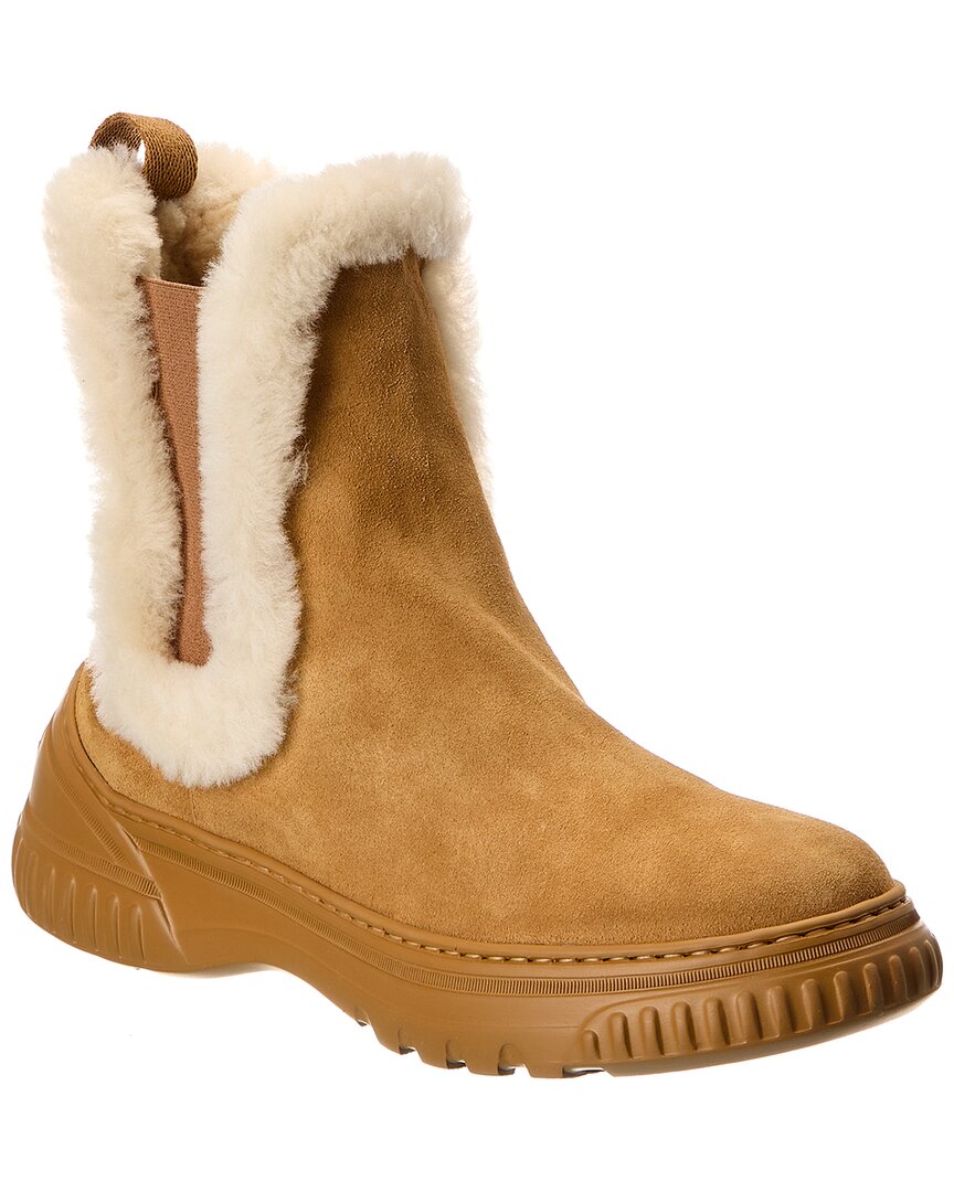 Dior D-Racer Suede & Shearling Boot