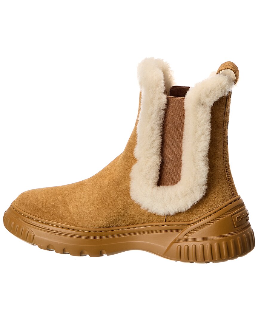 Dior D-Racer Suede & Shearling Boot
