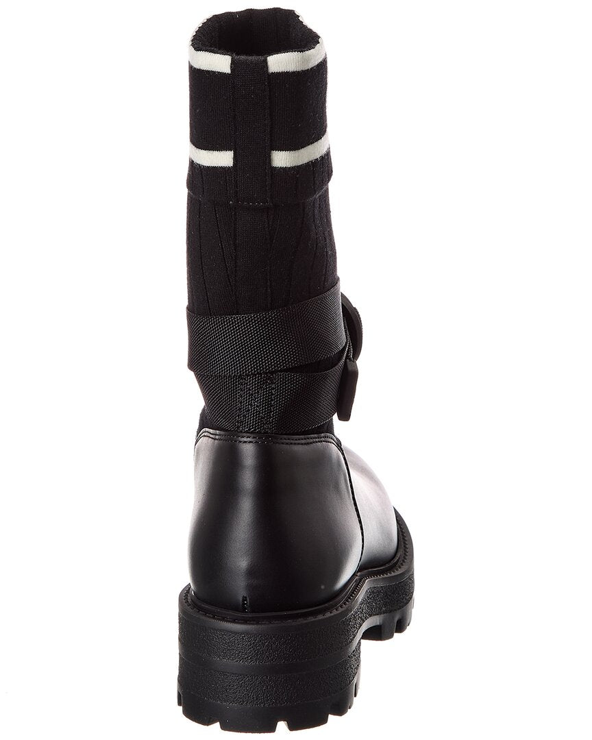 Dior D-Major Knit & Leather Boot