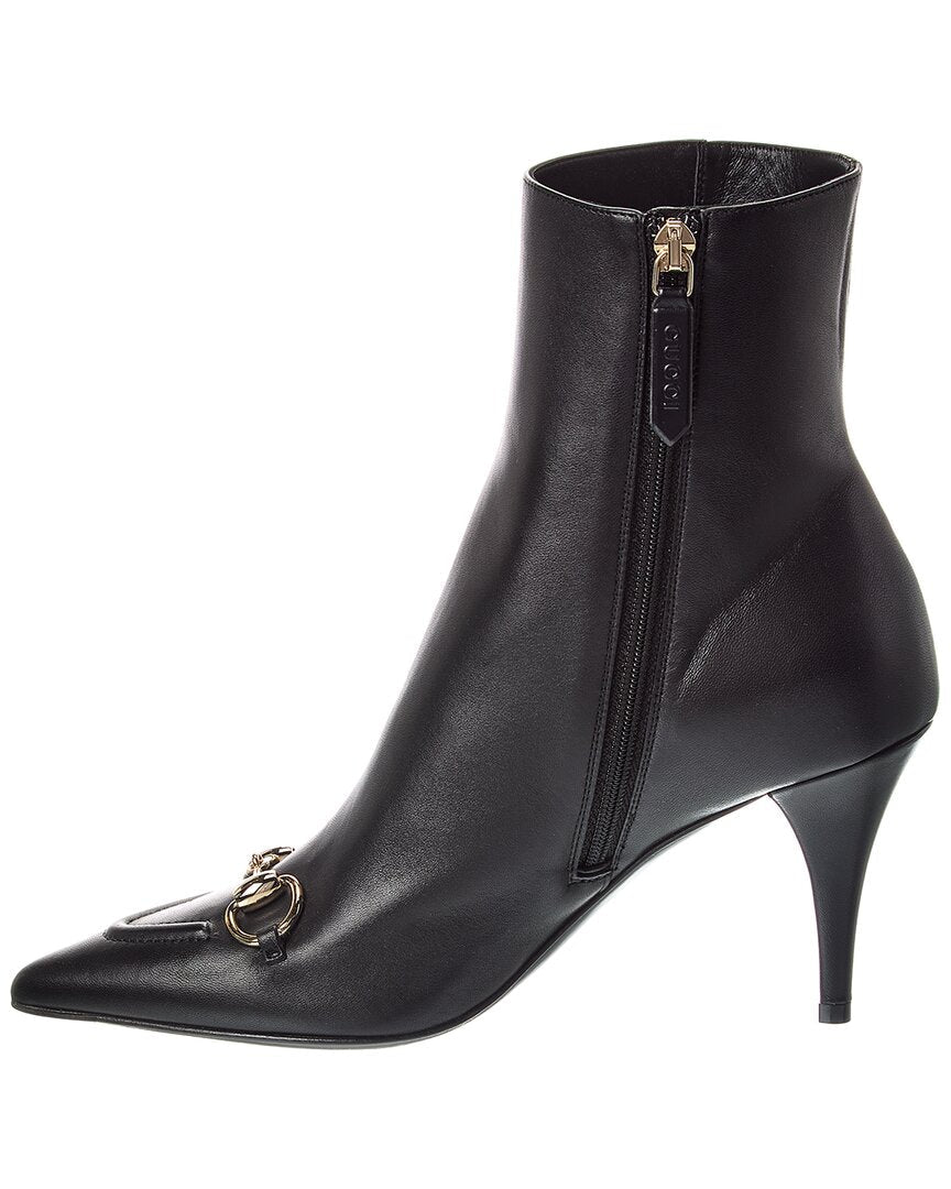 Gucci Horsebit Leather Ankle Boot