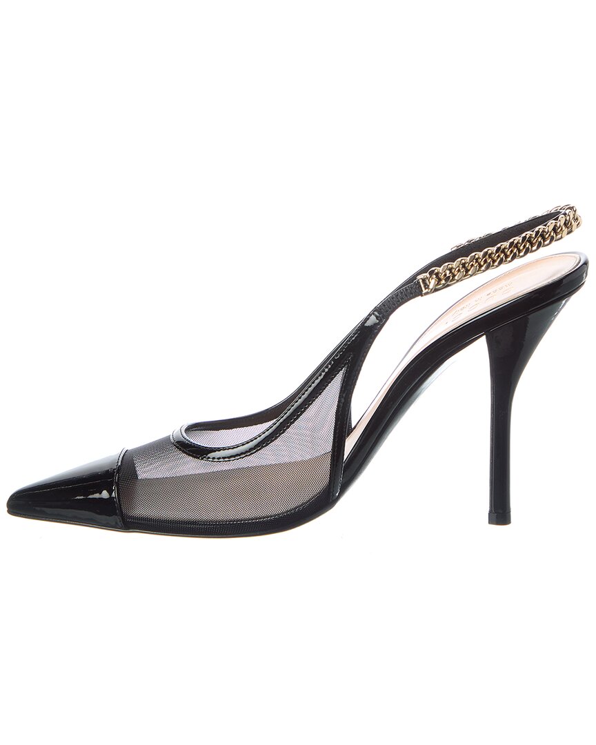 Gucci Signoria Mesh & Patent Slingback Pump