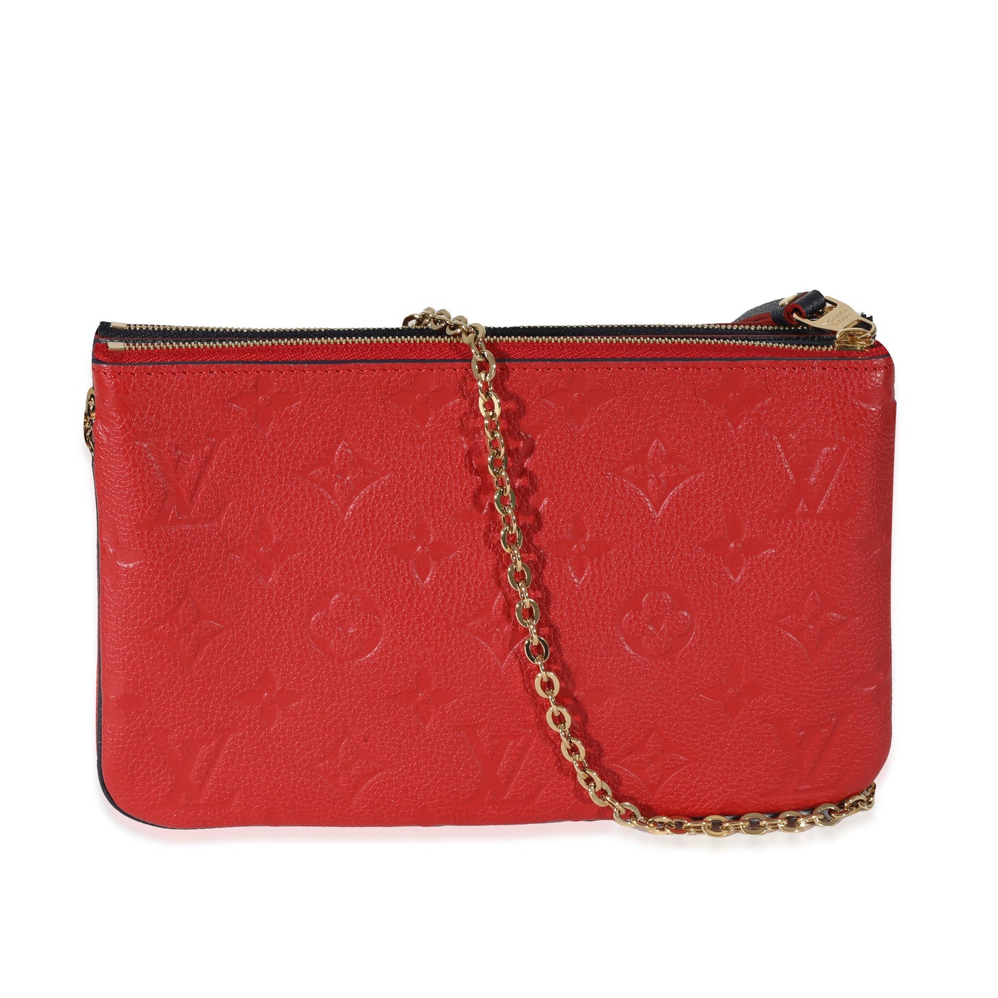Louis Vuitton  Marine Rouge Empreinte Double Zip Pochette