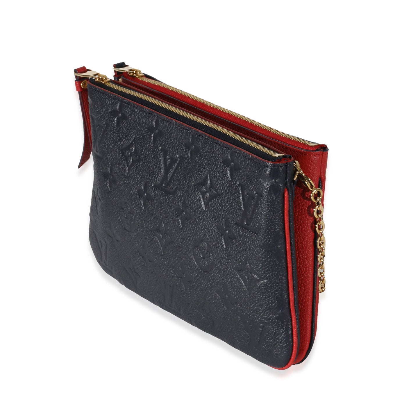 Louis Vuitton  Marine Rouge Empreinte Double Zip Pochette