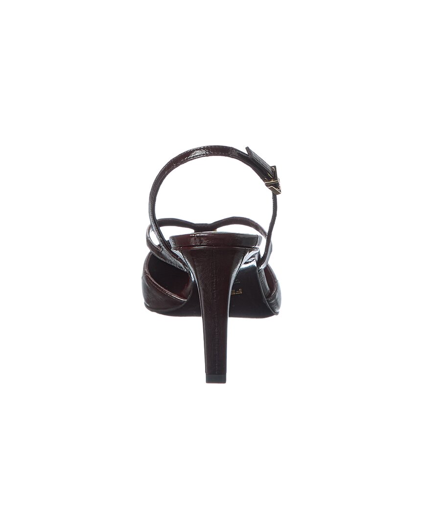 Fendi Ffold Leather Slingback Pump