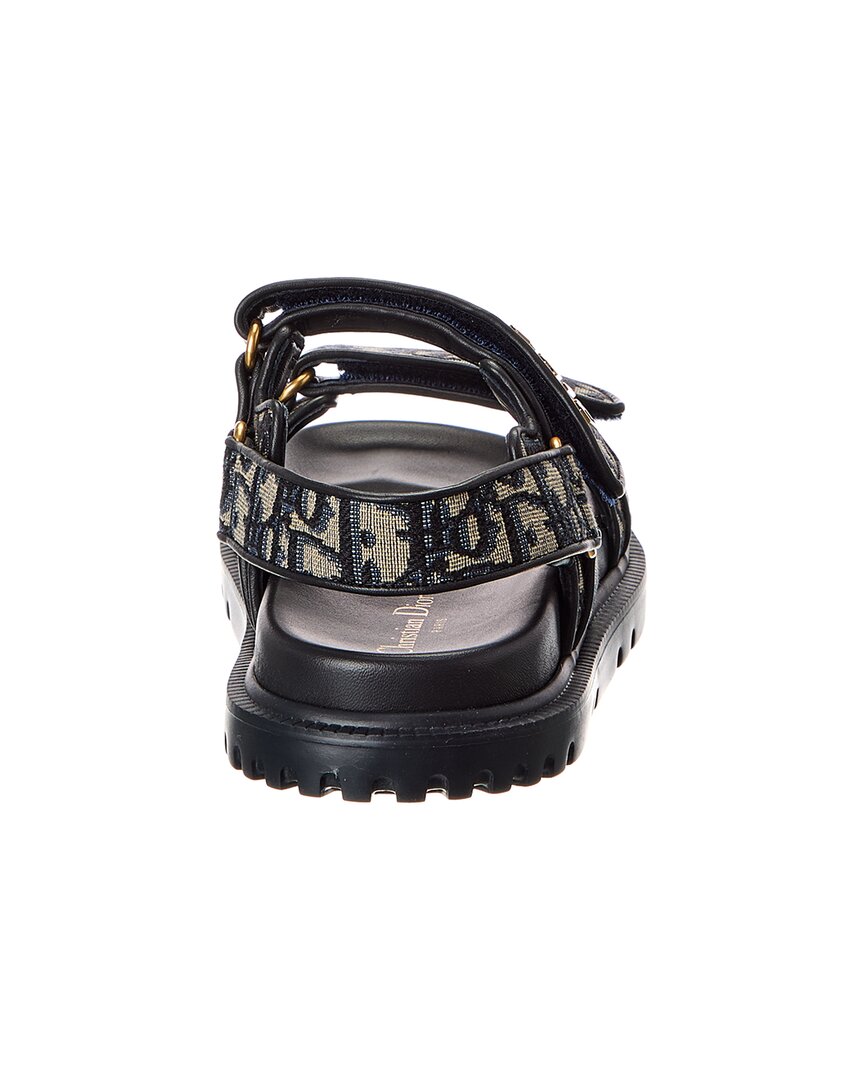 Dior Dioract Oblique Canvas & Leather Sandal