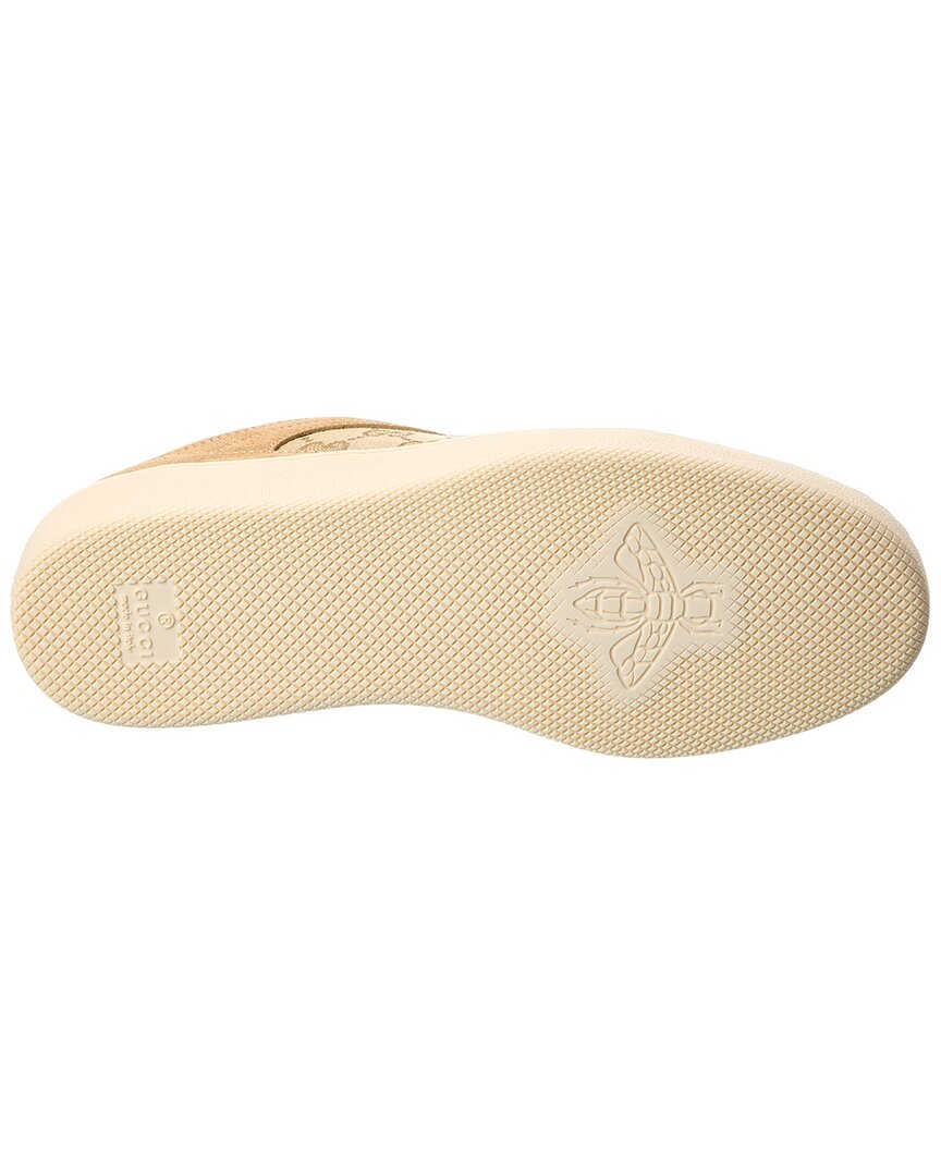 Gucci G75 Gg Canvas & Suede Sneaker