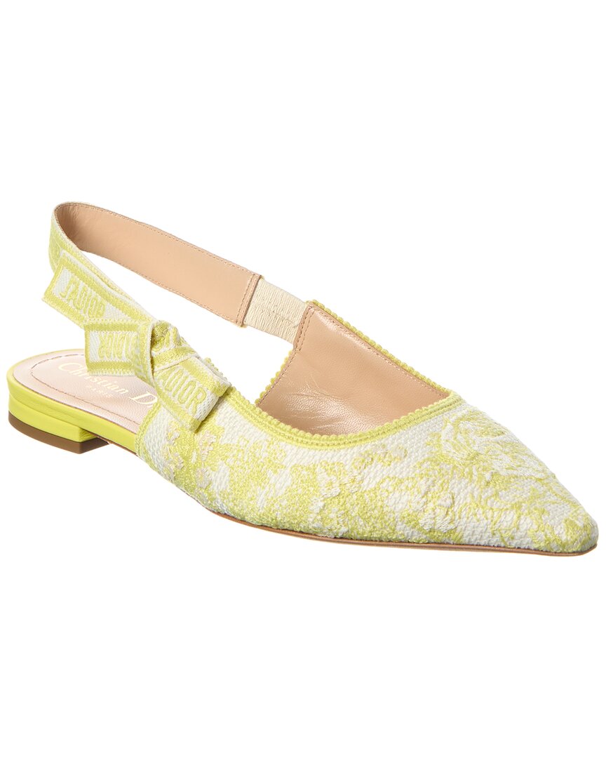 Dior J'adior Canvas & Leather Slingback Flat