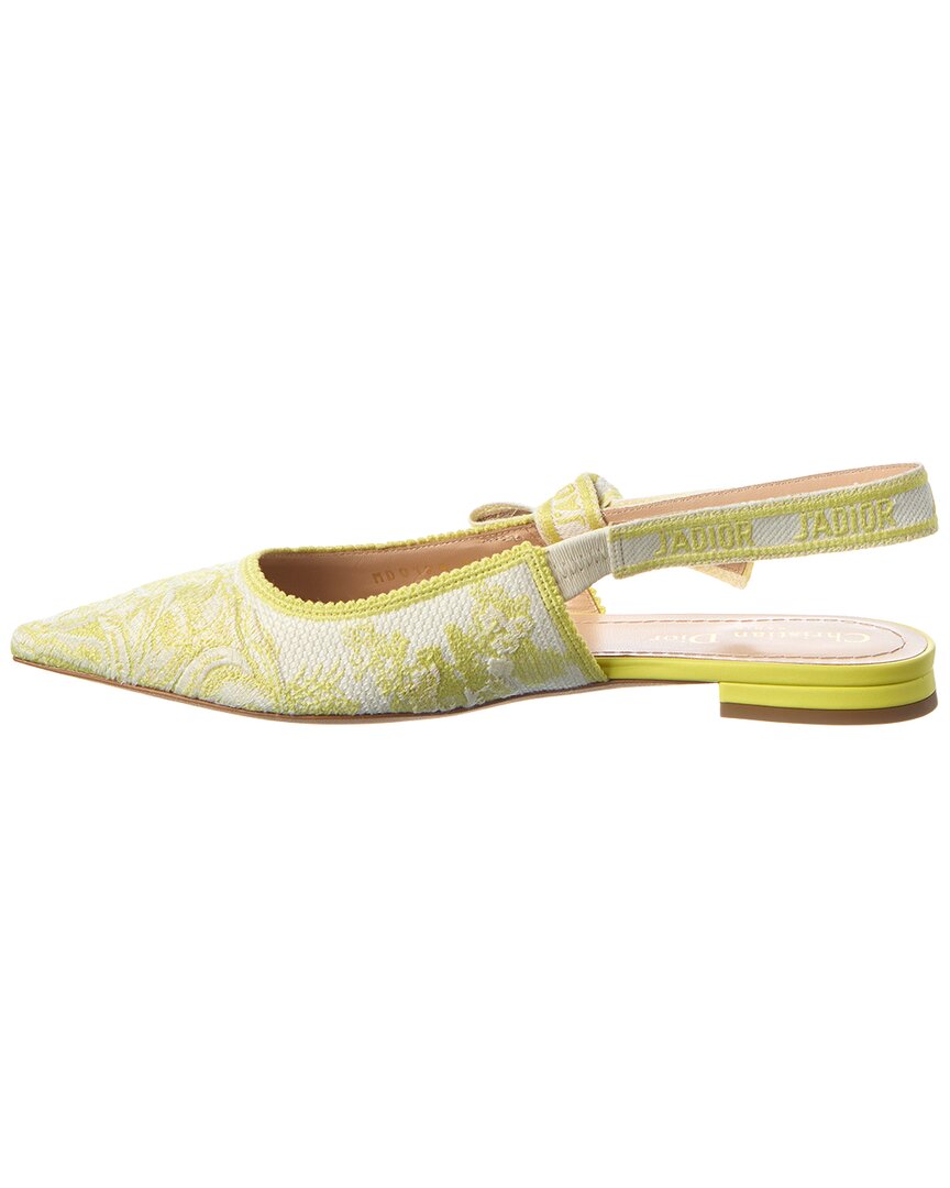 Dior J'adior Canvas & Leather Slingback Flat