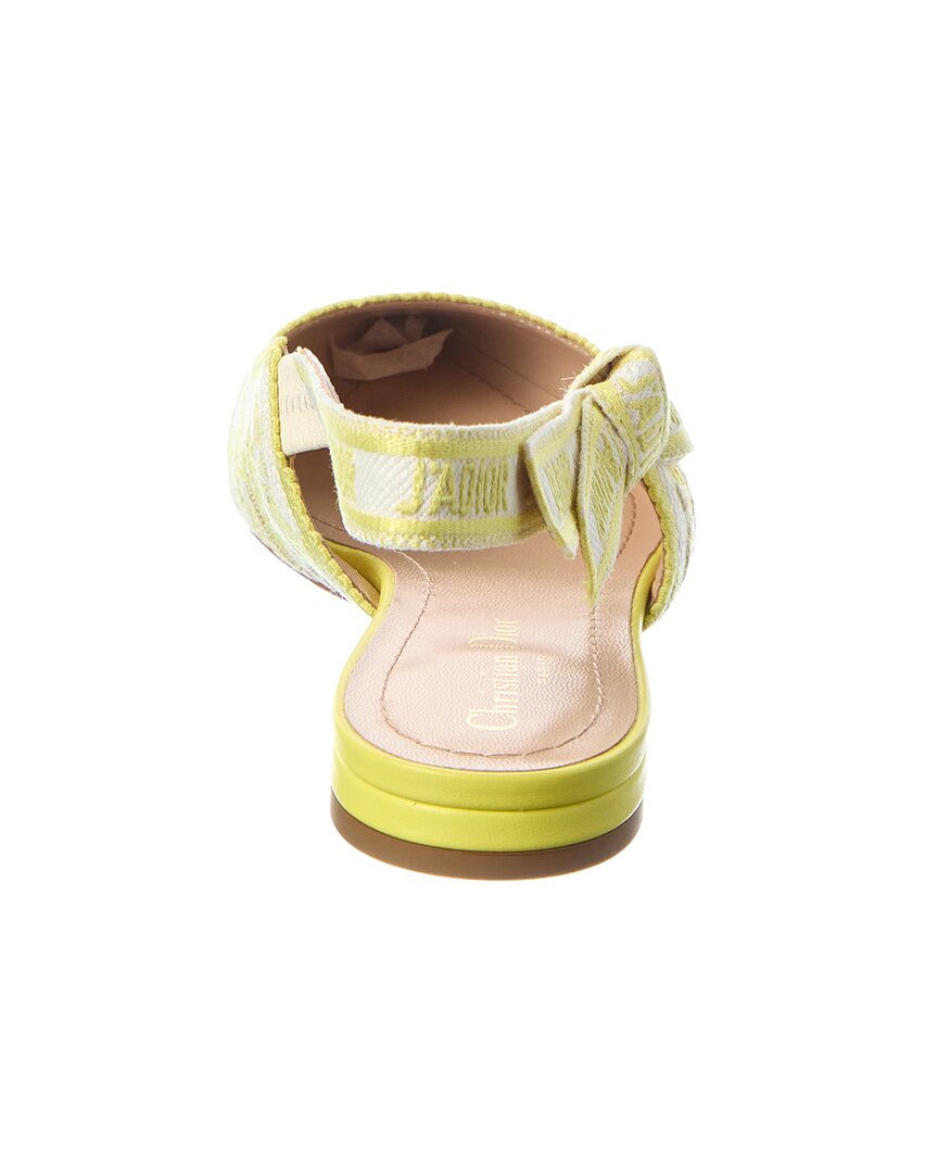 Dior J'adior Canvas & Leather Slingback Flat