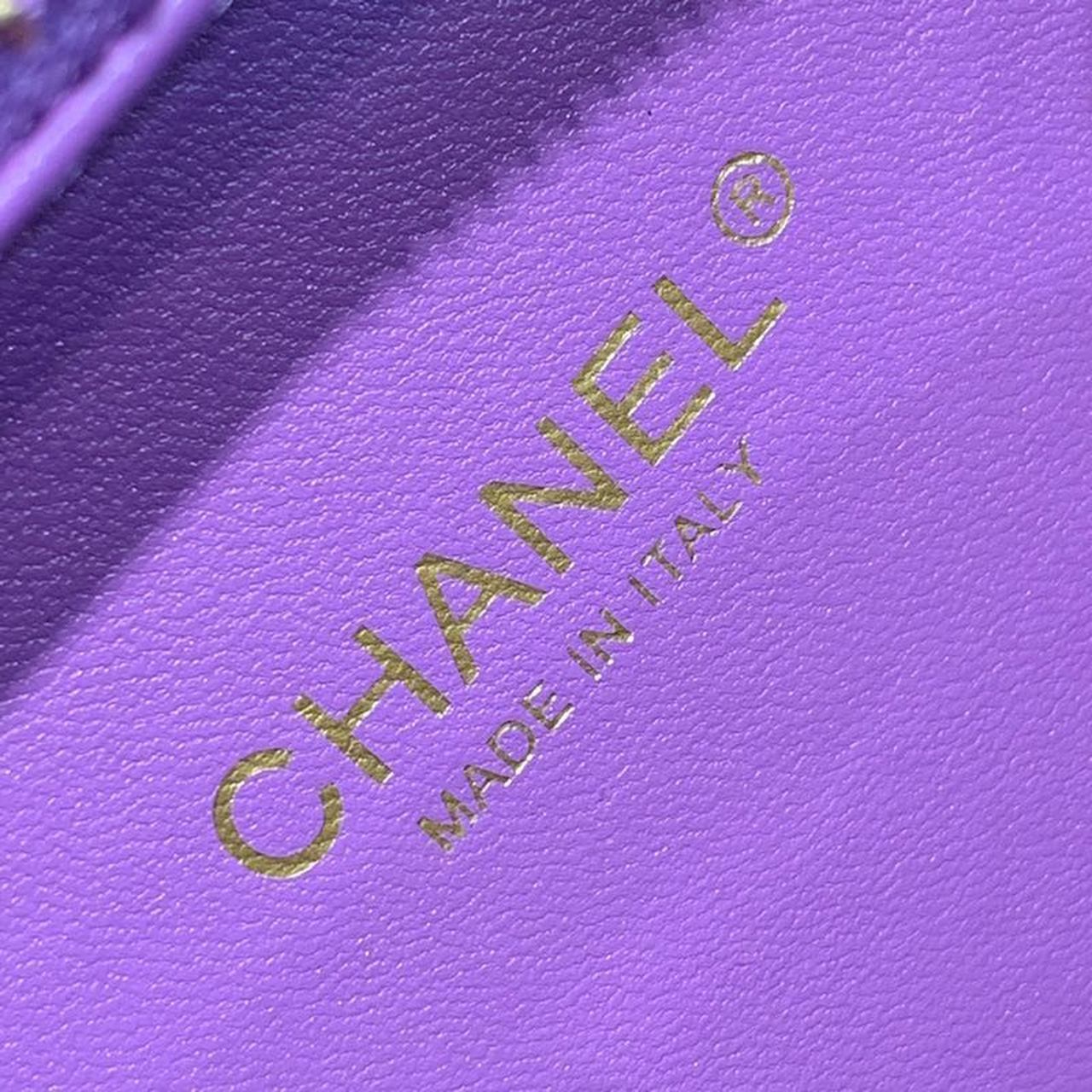 CHL Top QualityTop Qualityligree Vanity Case Bag 18cm Gold Toned Hardware Caviar Leather Spring/Summer Act 1 Collection, Purple