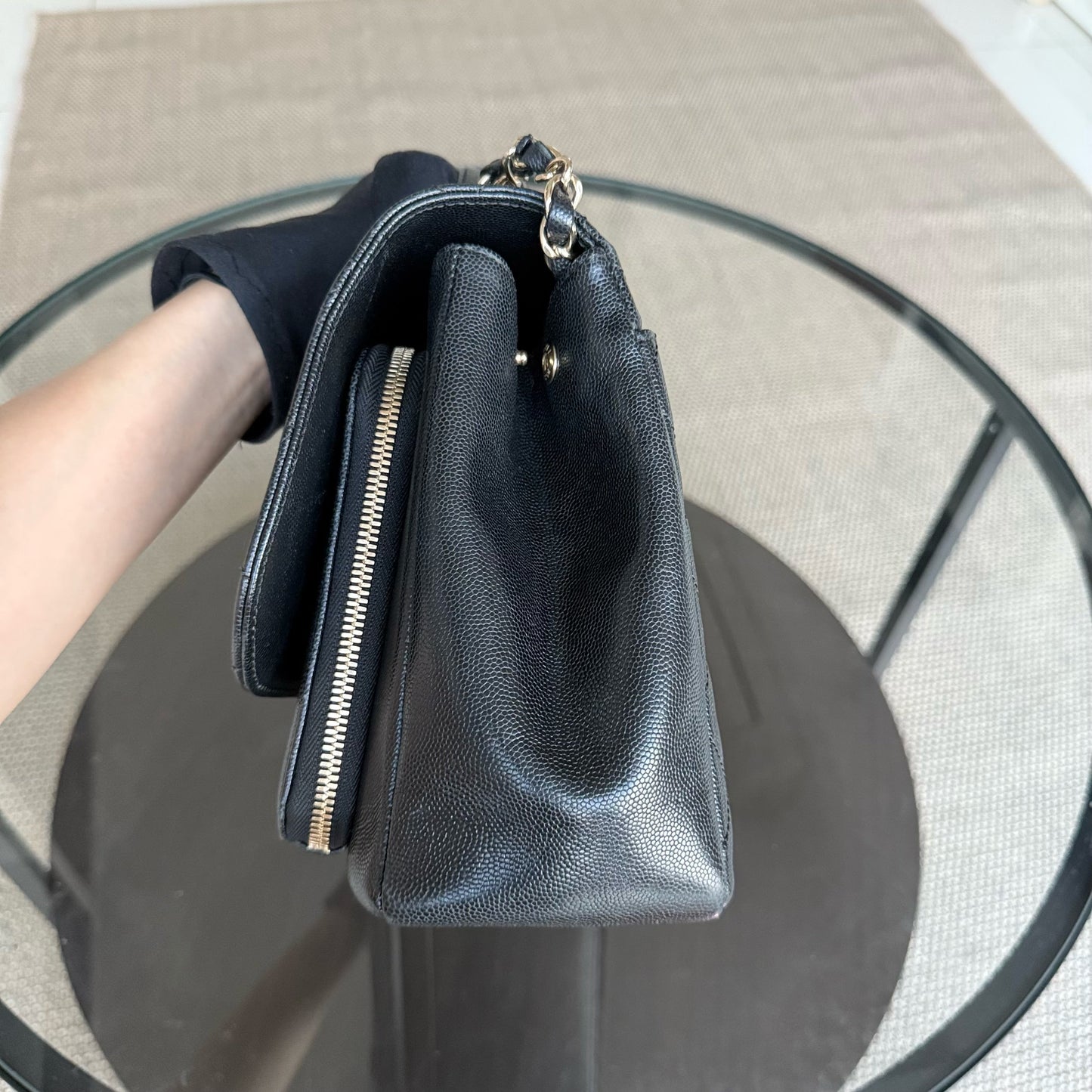 Chanel Business Affinity Large - 27CM Caviar Quilted Black Gold Hardware Series 23