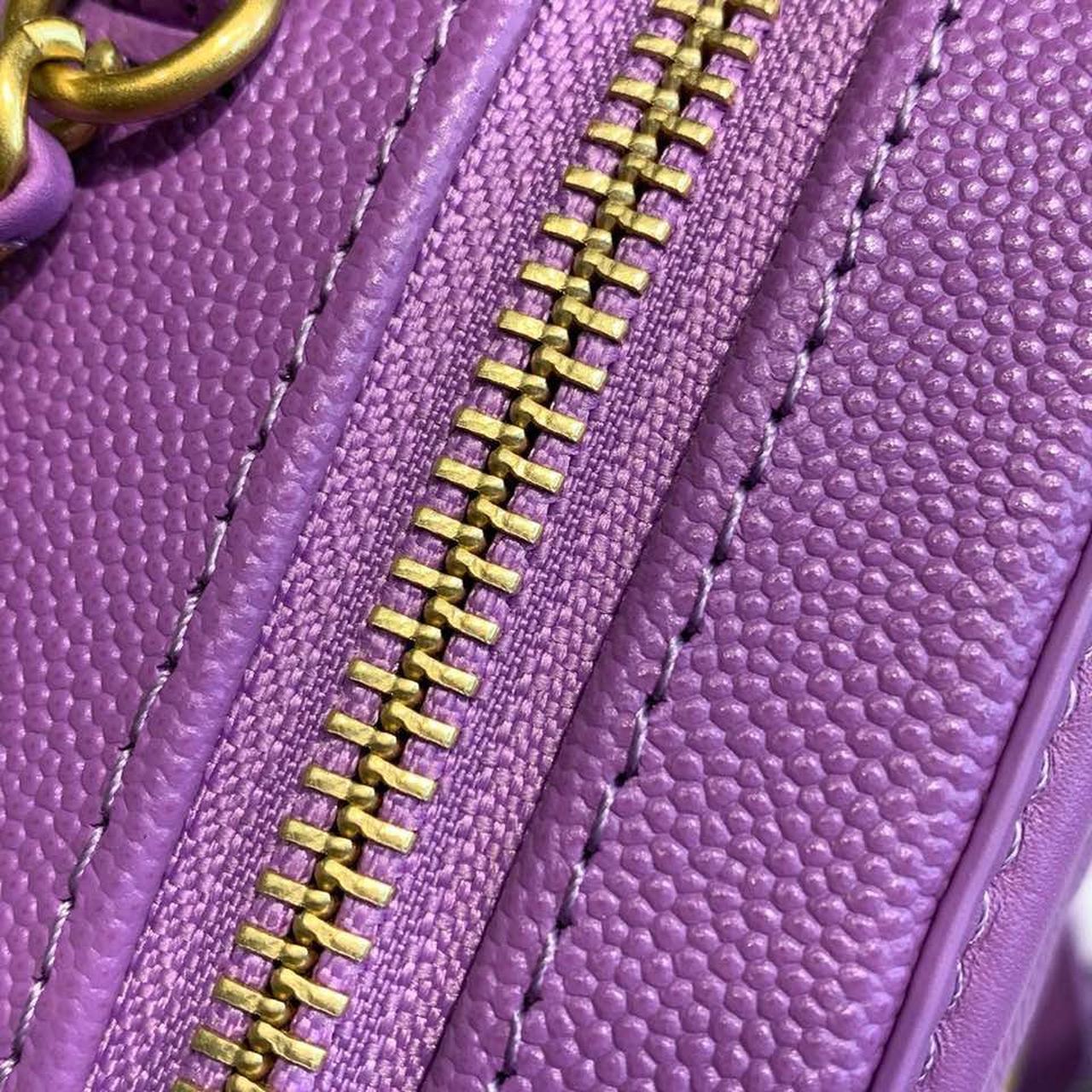 CHL Top QualityTop Qualityligree Vanity Case Bag 18cm Gold Toned Hardware Caviar Leather Spring/Summer Act 1 Collection, Purple