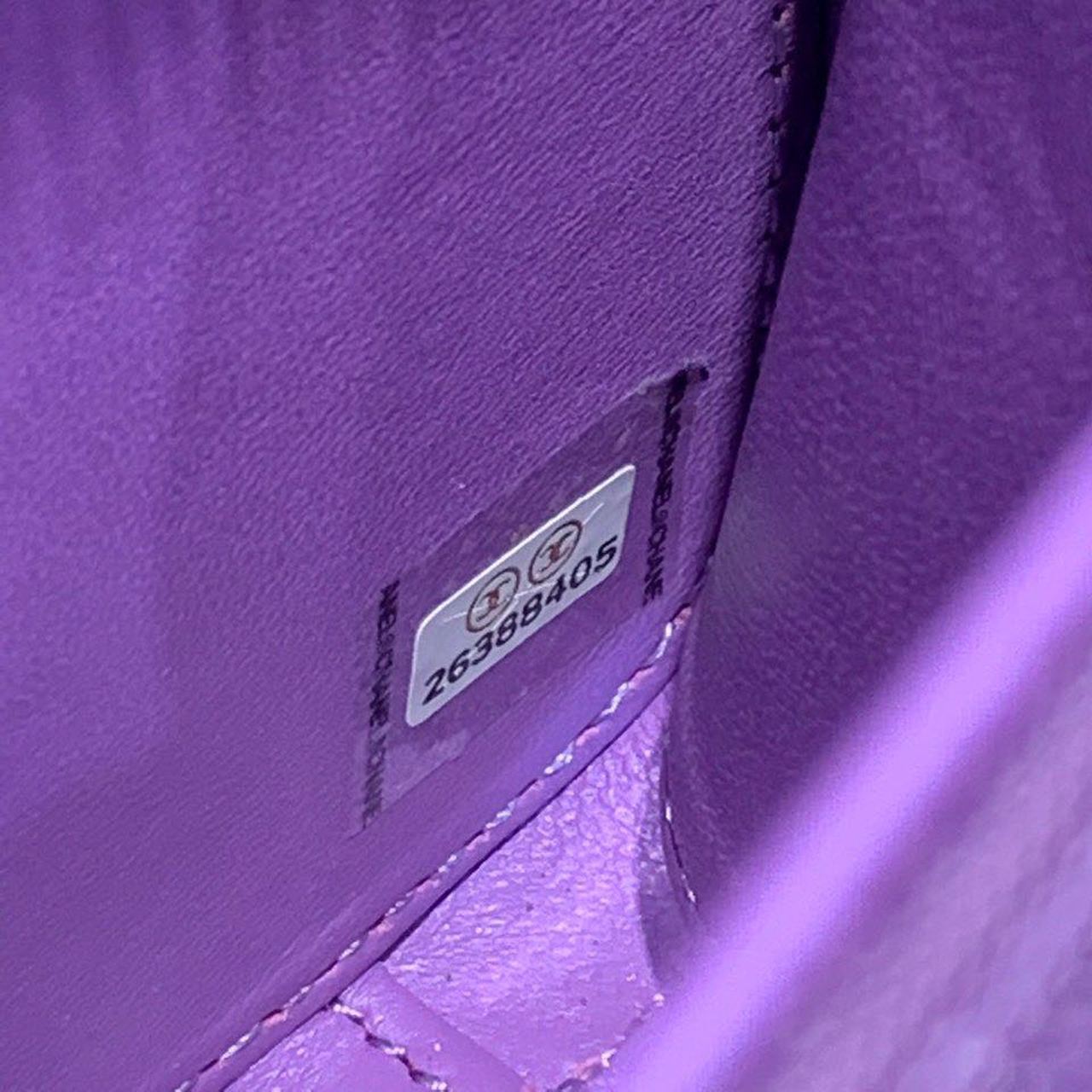 CHL Top QualityTop Qualityligree Vanity Case Bag 20cm Gold Toned Hardware Caviar Leather Spring/Summer Act 1 Collection, Purple