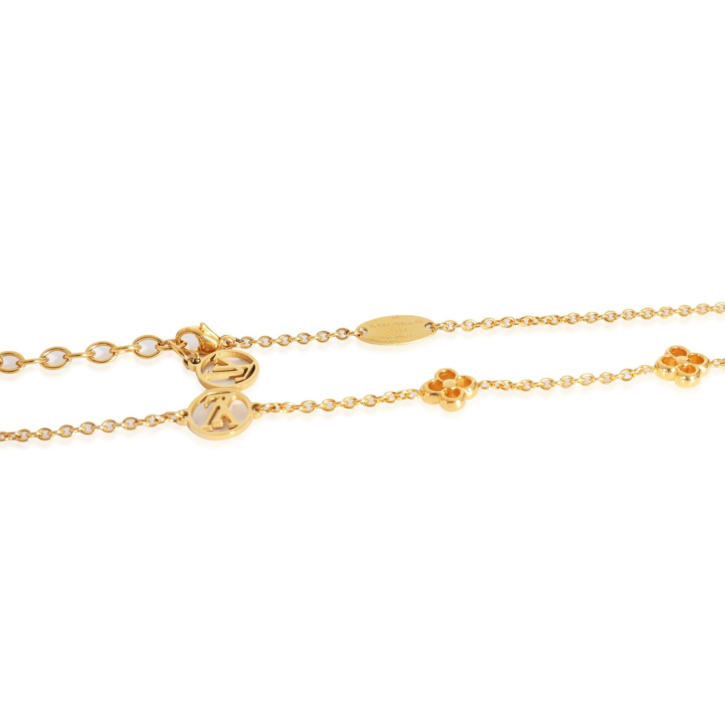Louis Vuitton  Flower Station Gold Tone Necklace