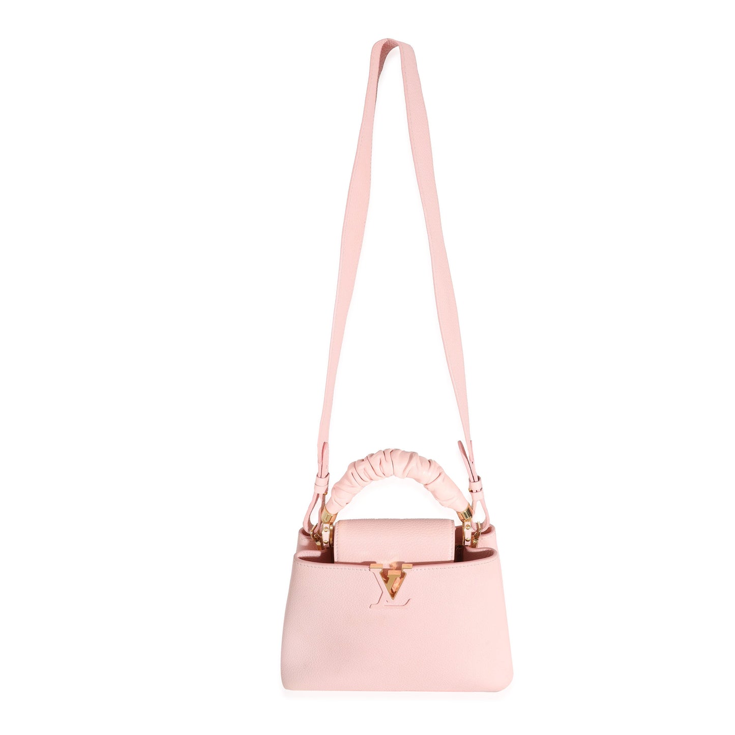 Louis Vuitton  Bubble Gum Pink Taurillon Scrunchie Capucines BB