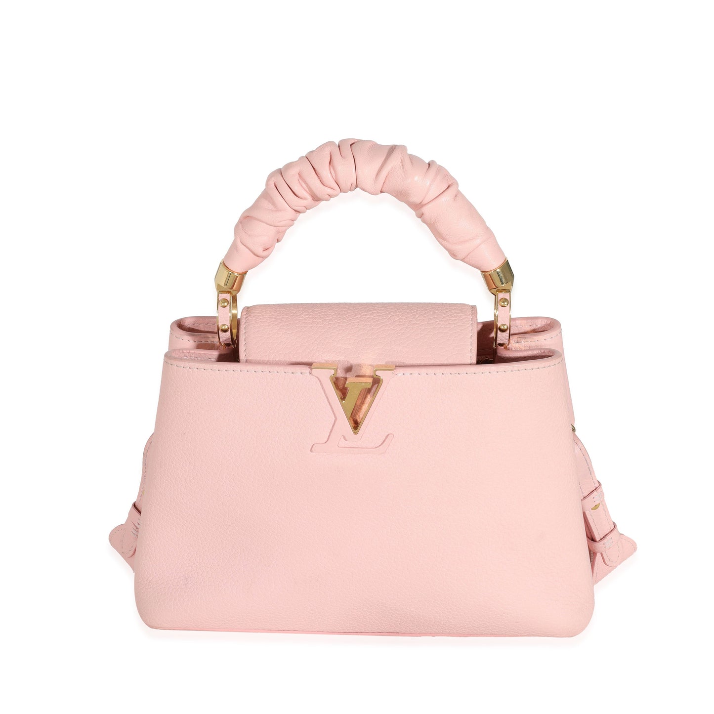 Louis Vuitton  Bubble Gum Pink Taurillon Scrunchie Capucines BB