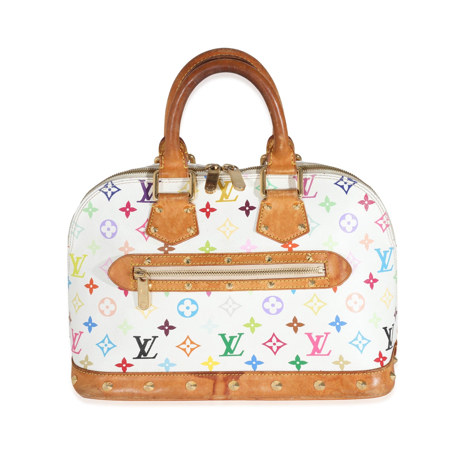 Louis Vuitton  x Takashi Murakami White Monogram Multicolore Canvas Alma PM