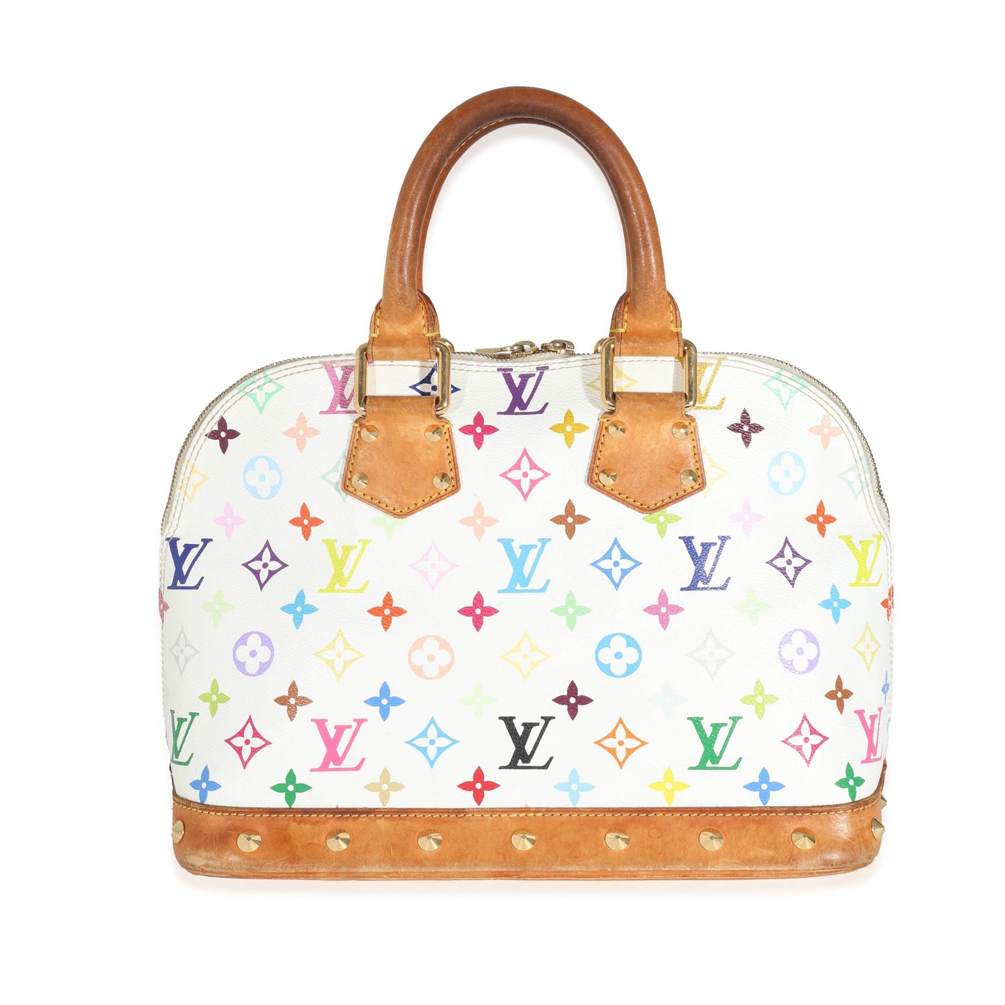 Louis Vuitton  x Takashi Murakami White Monogram Multicolore Canvas Alma PM