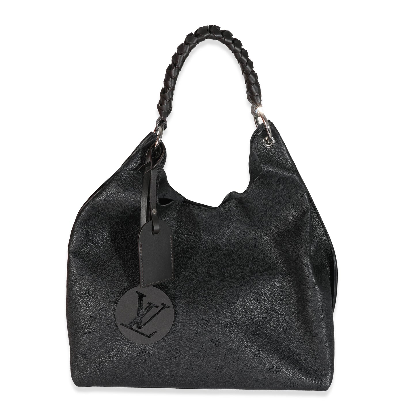 Louis Vuitton  Black Mahina Carmel Hobo