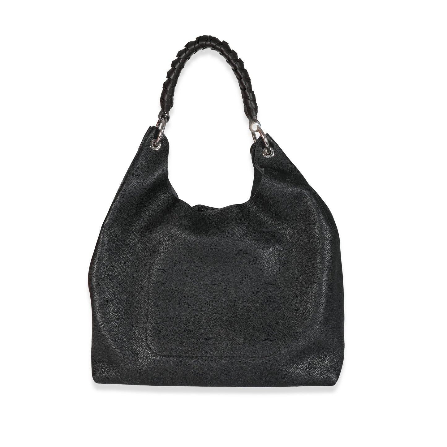 Louis Vuitton  Black Mahina Carmel Hobo
