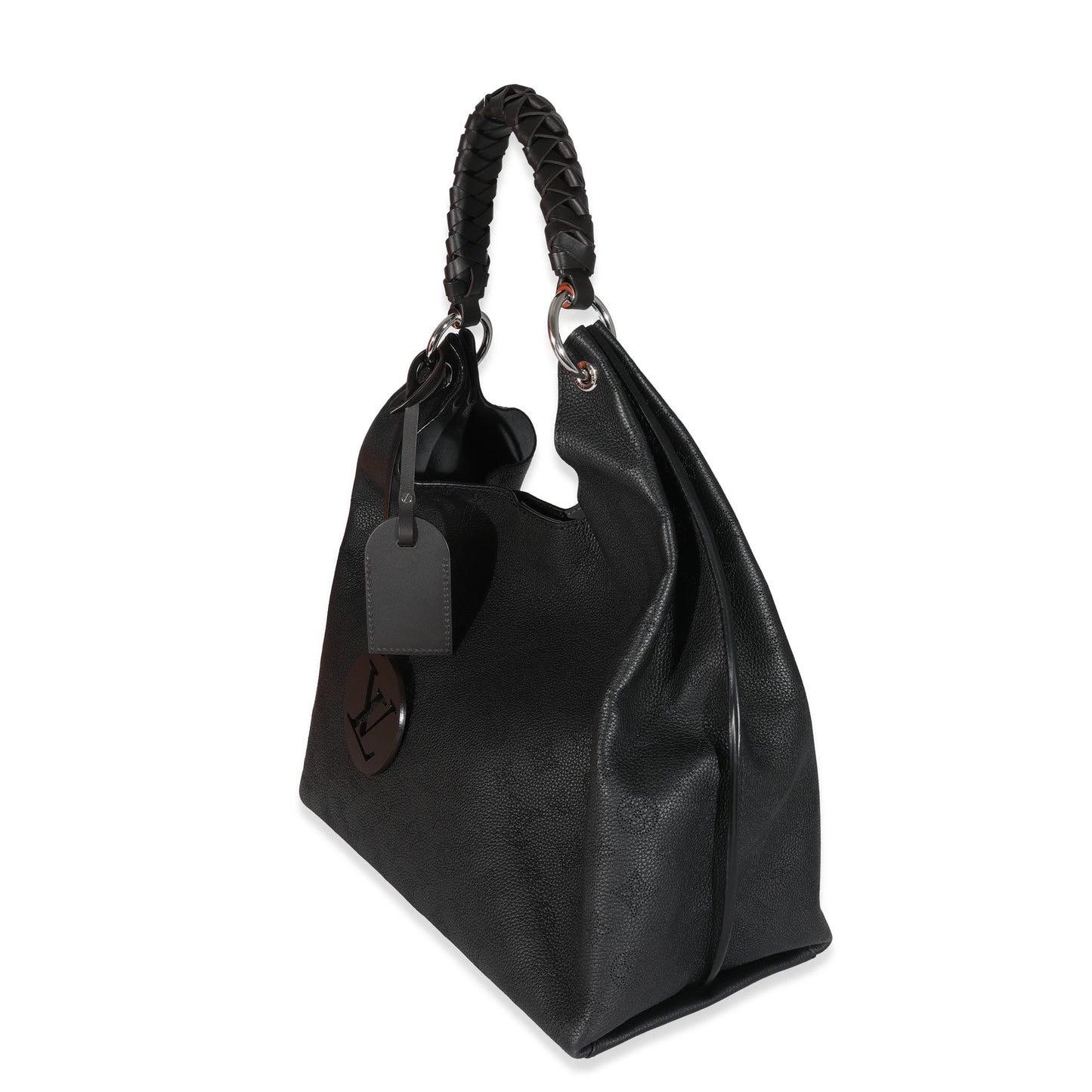 Louis Vuitton  Black Mahina Carmel Hobo