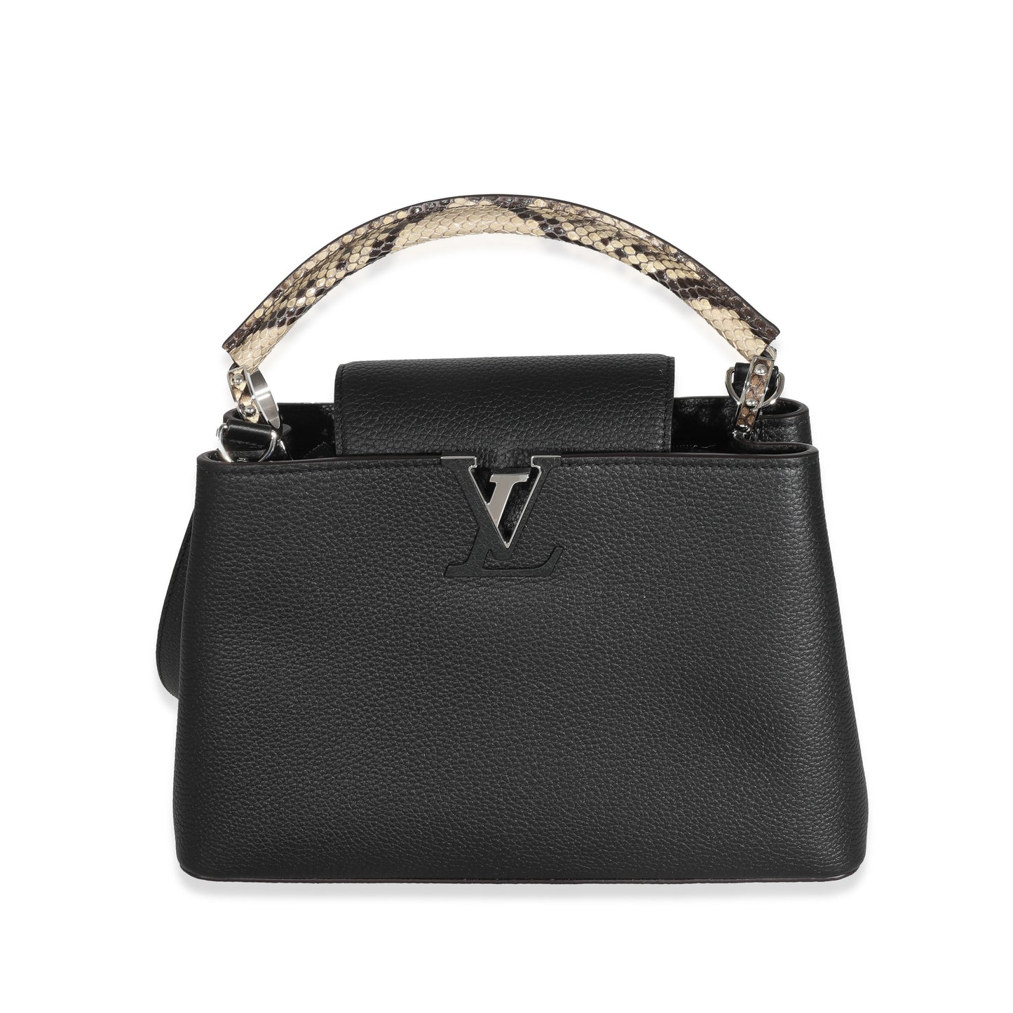 Louis Vuitton  Black Taurillon Python Capucines PM