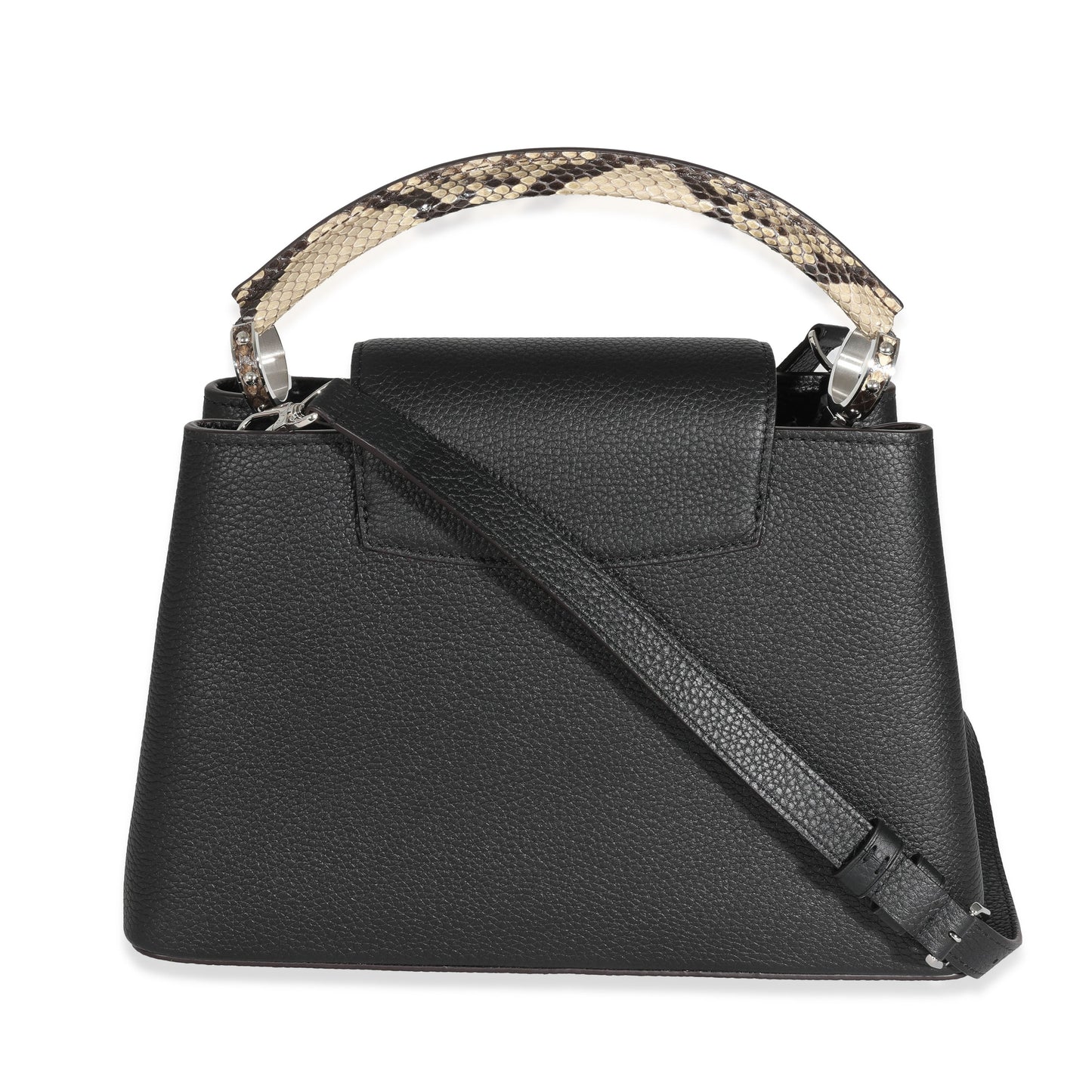 Louis Vuitton  Black Taurillon Python Capucines PM
