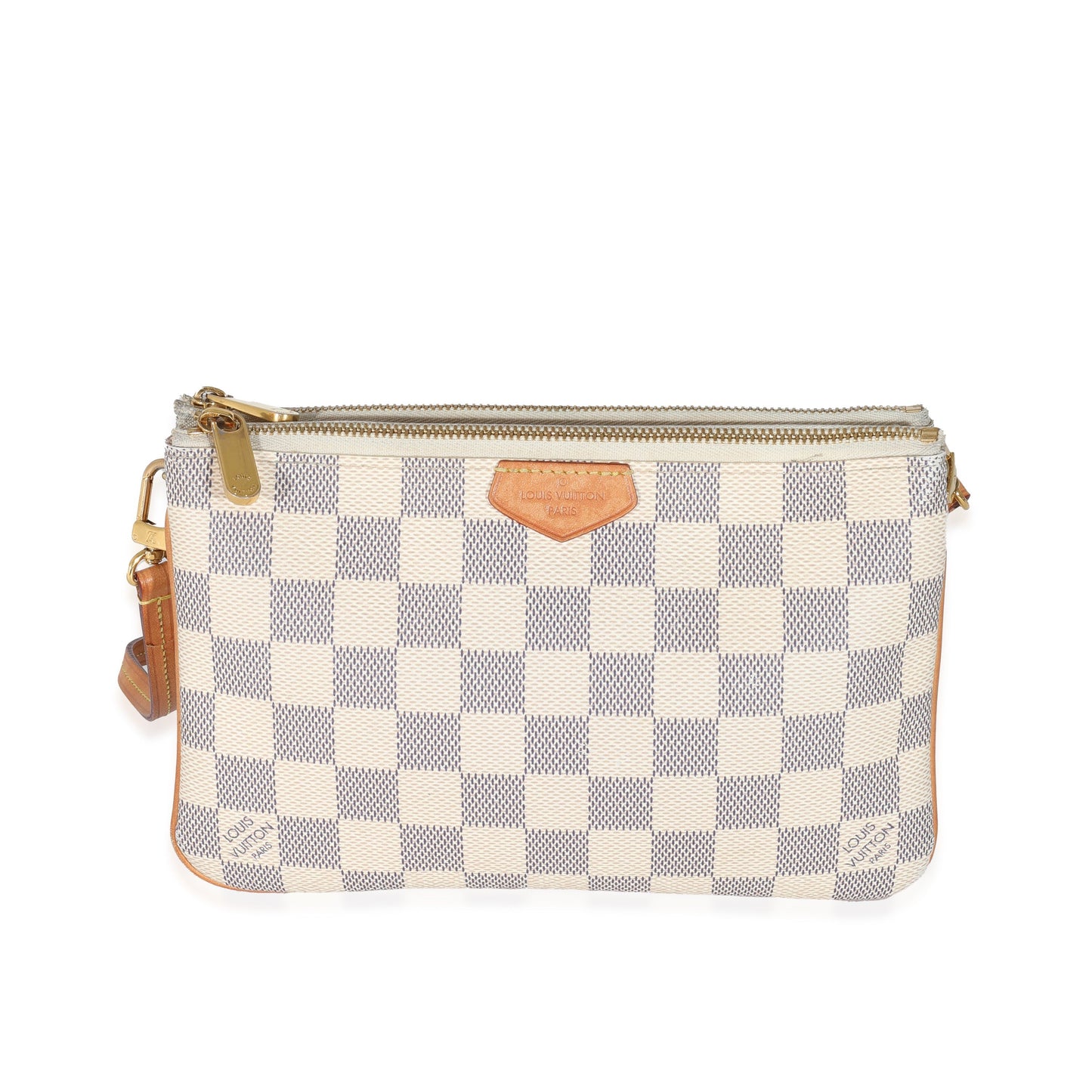 Louis Vuitton  Damier Azur Canvas Double Zip Pochette