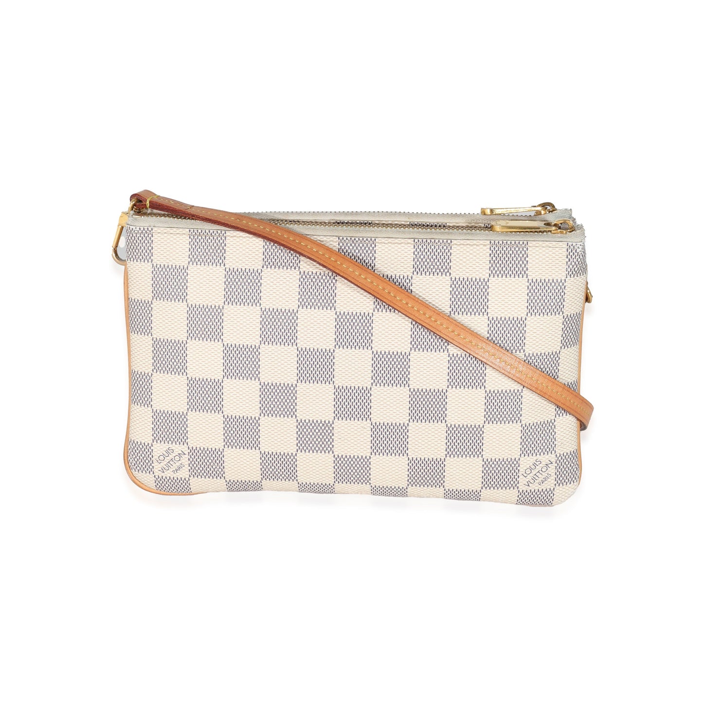 Louis Vuitton  Damier Azur Canvas Double Zip Pochette