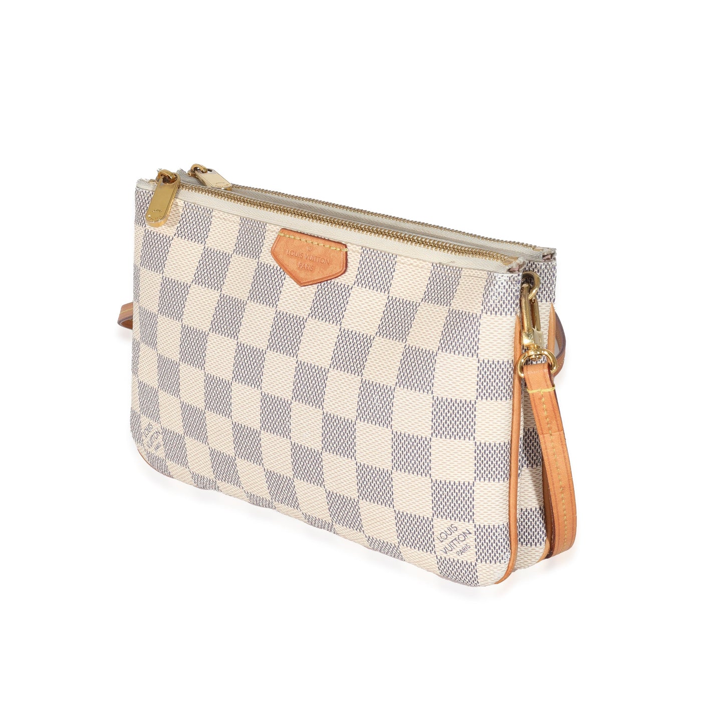 Louis Vuitton  Damier Azur Canvas Double Zip Pochette