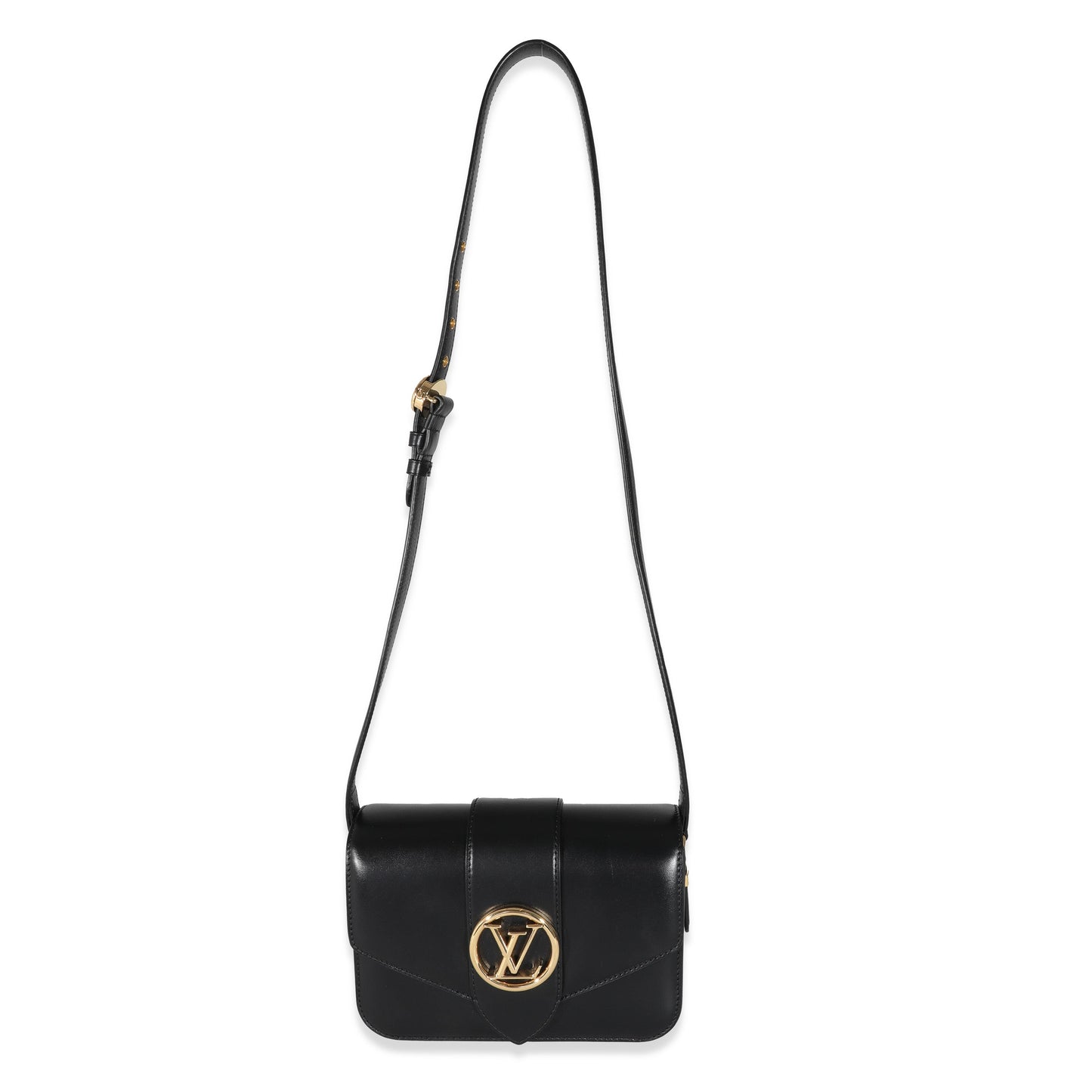 Louis Vuitton  Black Smooth CalfskinPont 9 MM