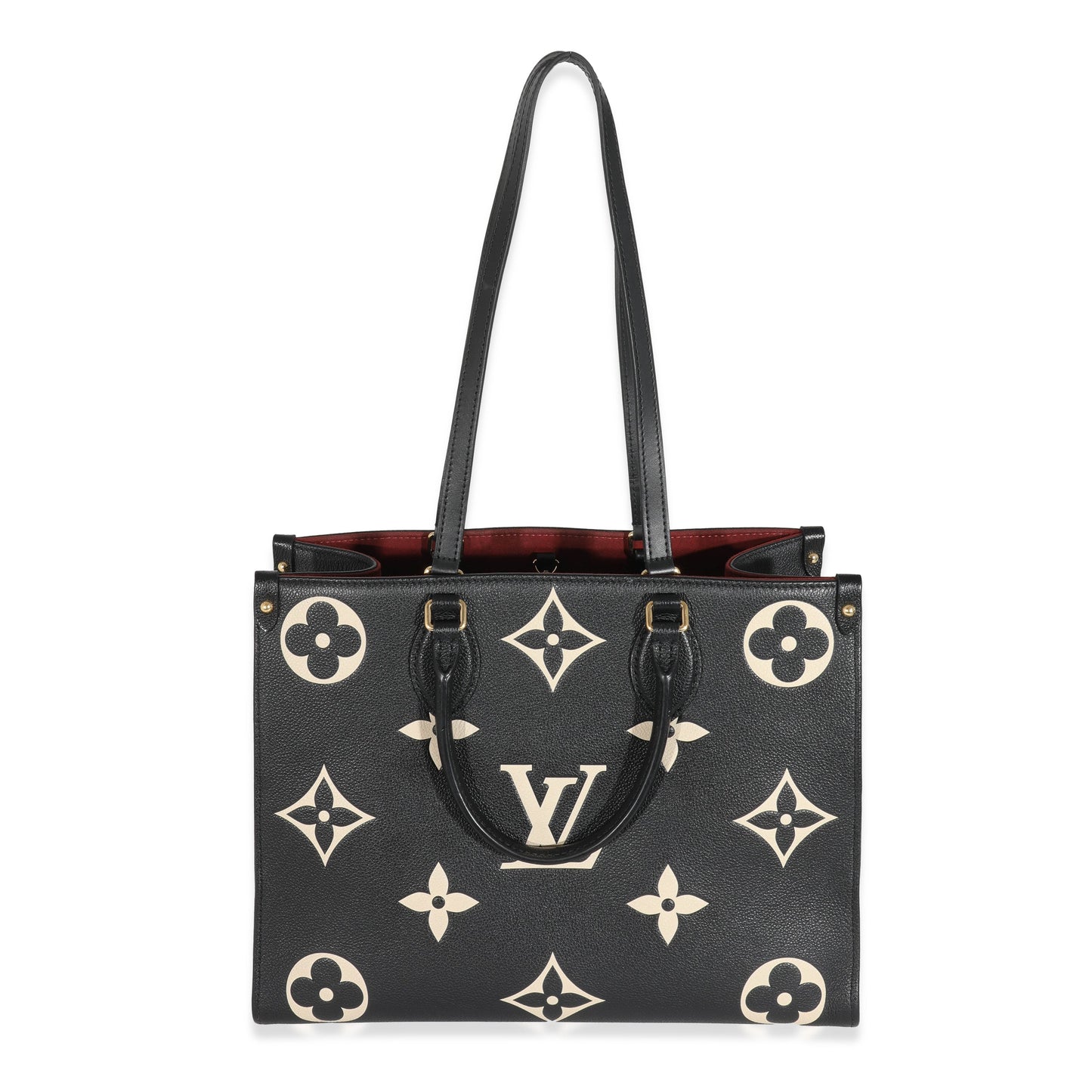 Louis Vuitton  Black Beige Monogram Giant Empreinte OnTheGo MM