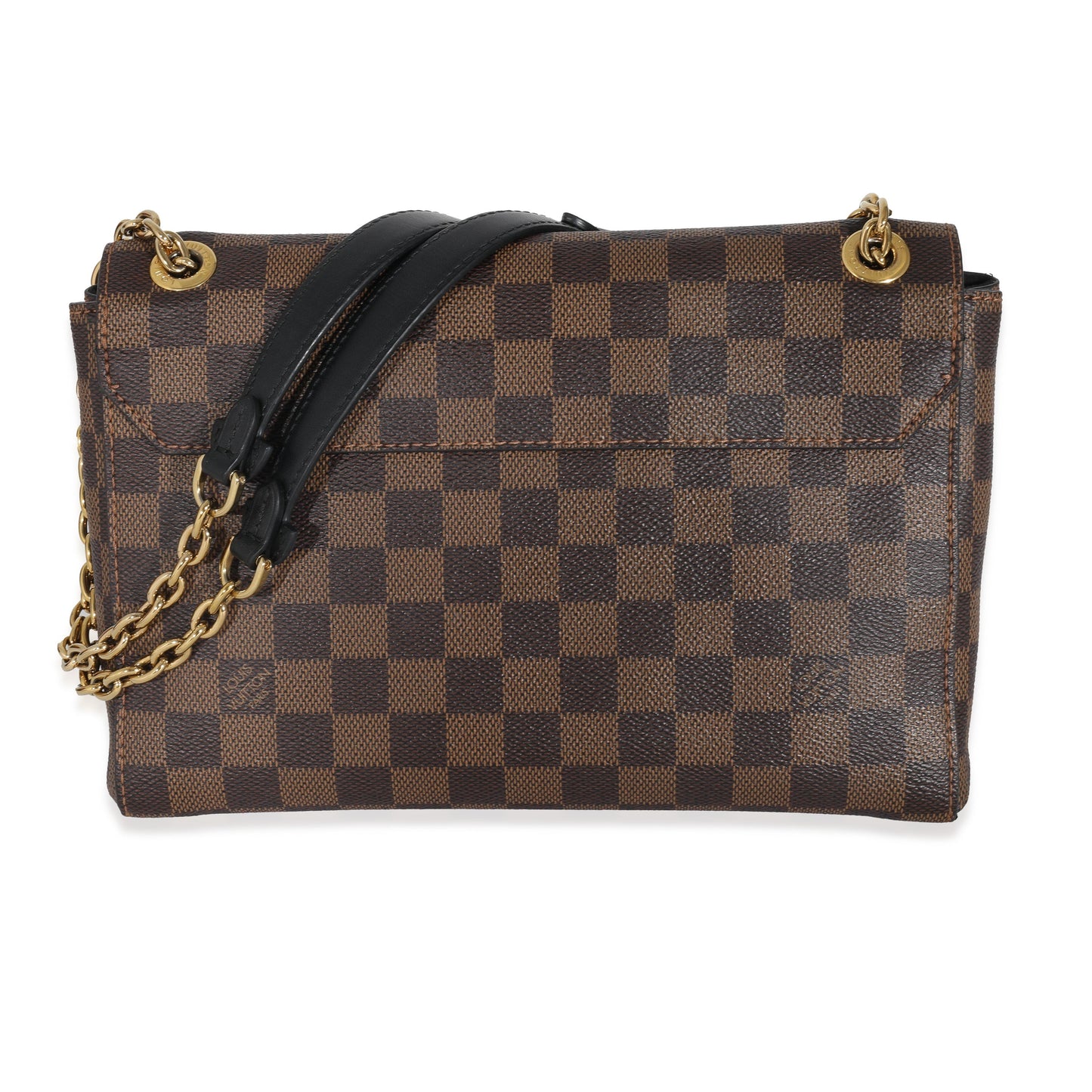 Louis Vuitton  Black Calfskin Damier Ebene Canvas Vavin PM