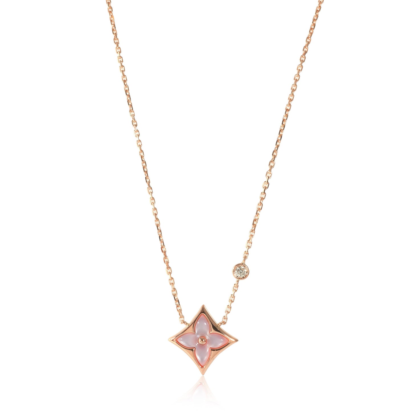 Louis Vuitton  Color Blossom BB Mother Of Pearl Diamond Star Pendant in 18K RG