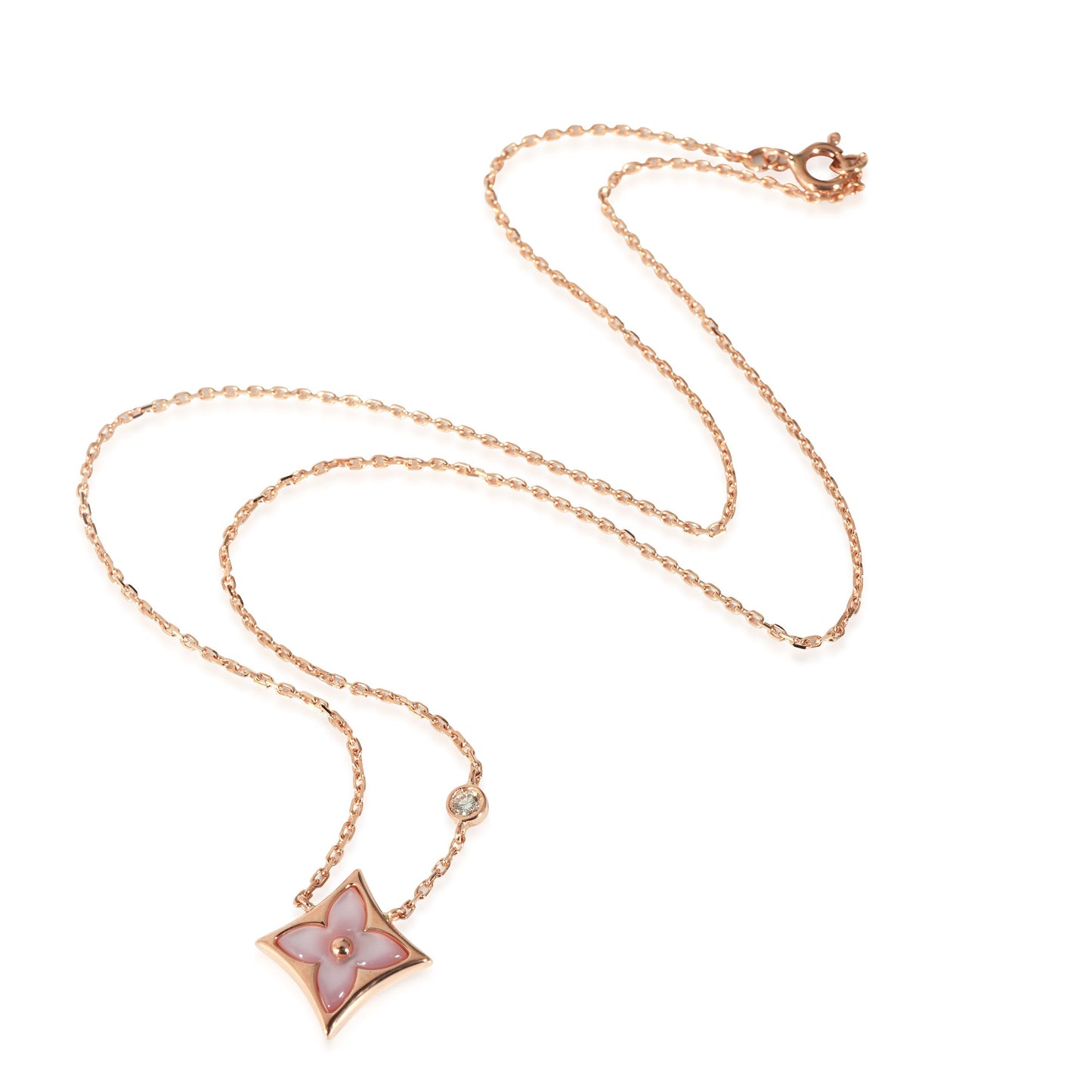 Louis Vuitton  Color Blossom BB Mother Of Pearl Diamond Star Pendant in 18K RG