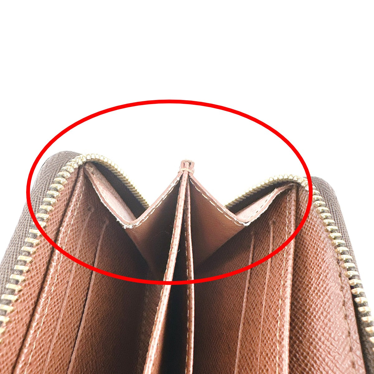 LOUIS VUITTON Coin case M60067 Monogram canvas Brown Coin case Monogram Zip around purse unisex(Unisex)  d