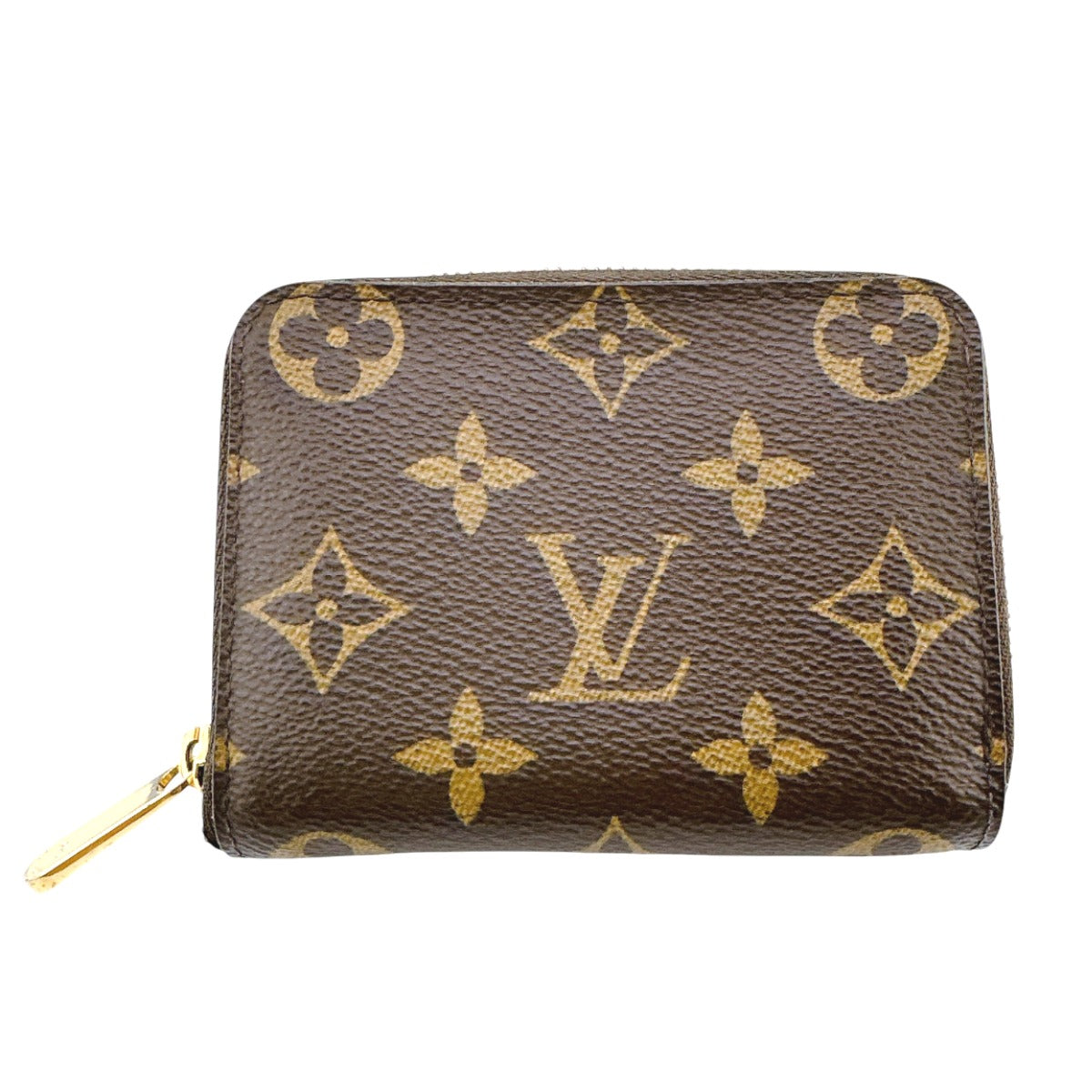 LOUIS VUITTON Coin case M60067 Monogram canvas Brown Coin case Monogram Zip around purse unisex(Unisex)  d
