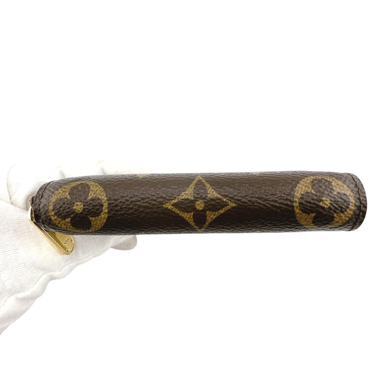 LOUIS VUITTON Coin case M60067 Monogram canvas Brown Coin case Monogram Zip around purse unisex(Unisex)  d