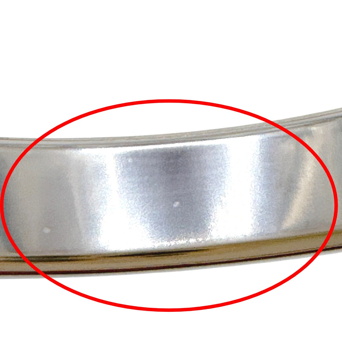 HERMES Bangle metal Silver bracelet Leather Scarlet Fan Olympe unisex(Unisex)  d
