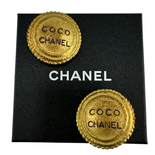 CHANEL Earring metal gold   Circle