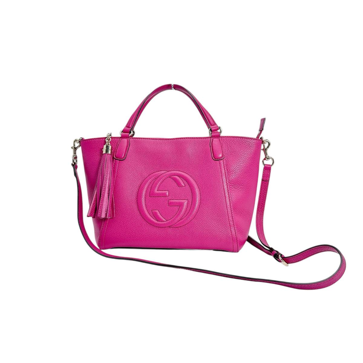 GUCCI Handbag 369176 leather Calf Pink Handbag 2WAY bag Women