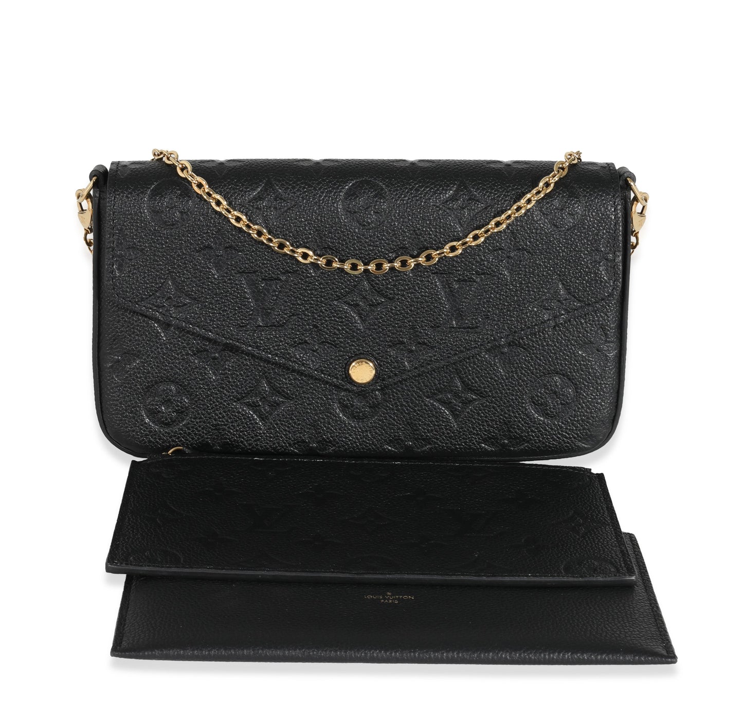 Louis Vuitton  Black Monogram Empreinte Félicie Pochette