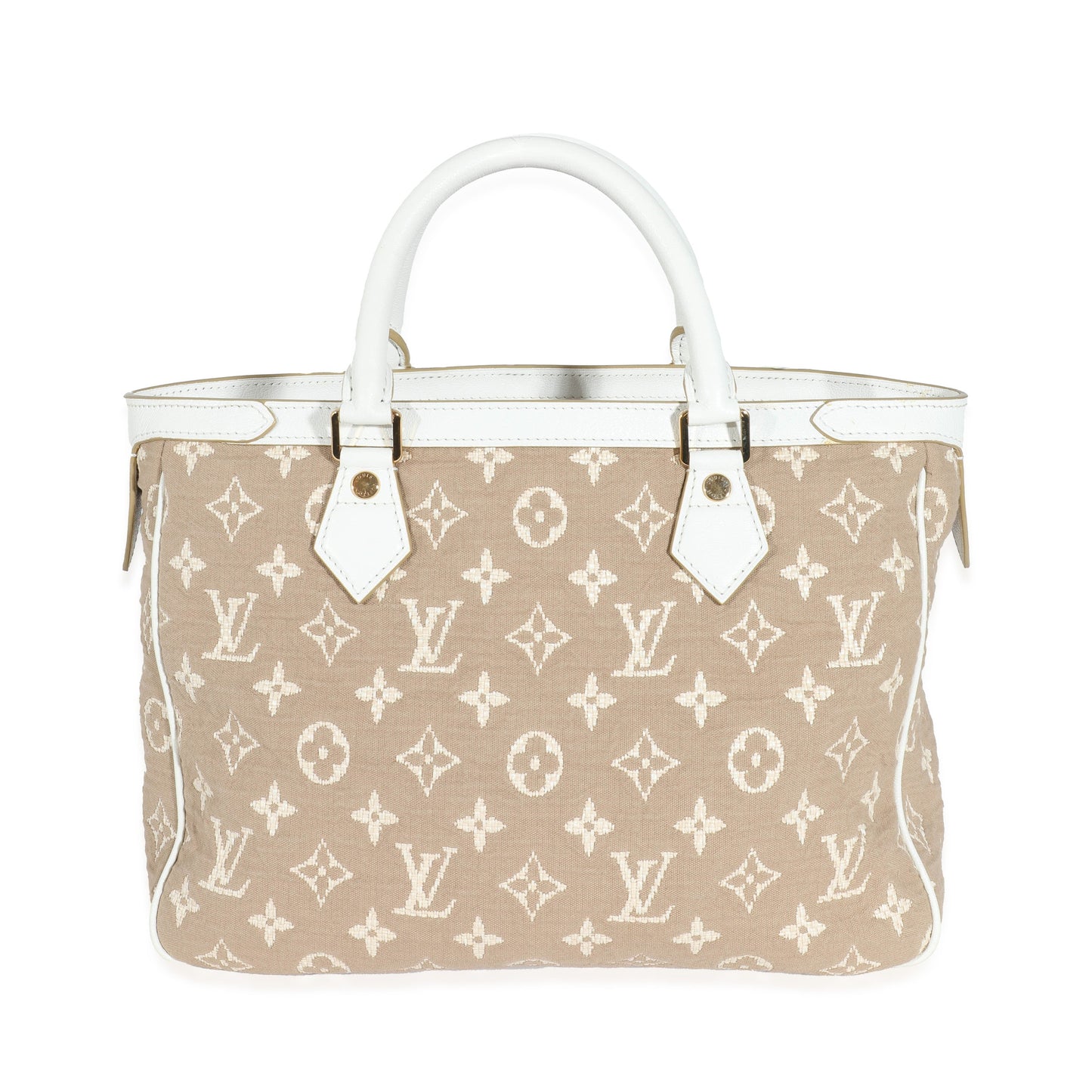 Louis Vuitton  Blanc Monogram Jacquard Sabbia Cabas MM
