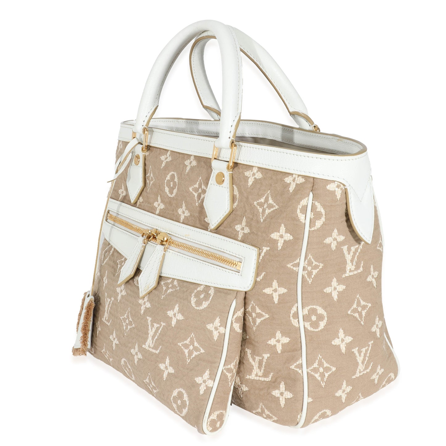 Louis Vuitton  Blanc Monogram Jacquard Sabbia Cabas MM