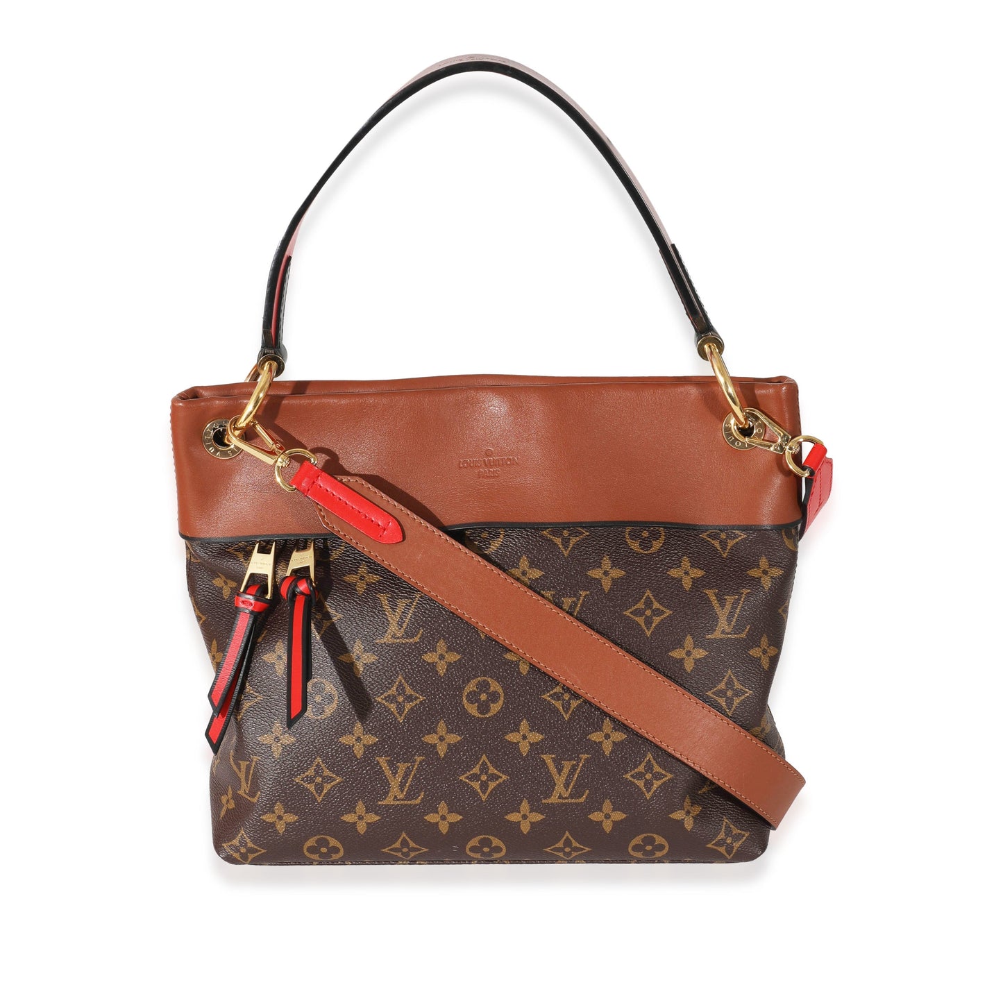 Louis Vuitton  Monogram Canvas Caramel Rouge Tuileries Besace Bag